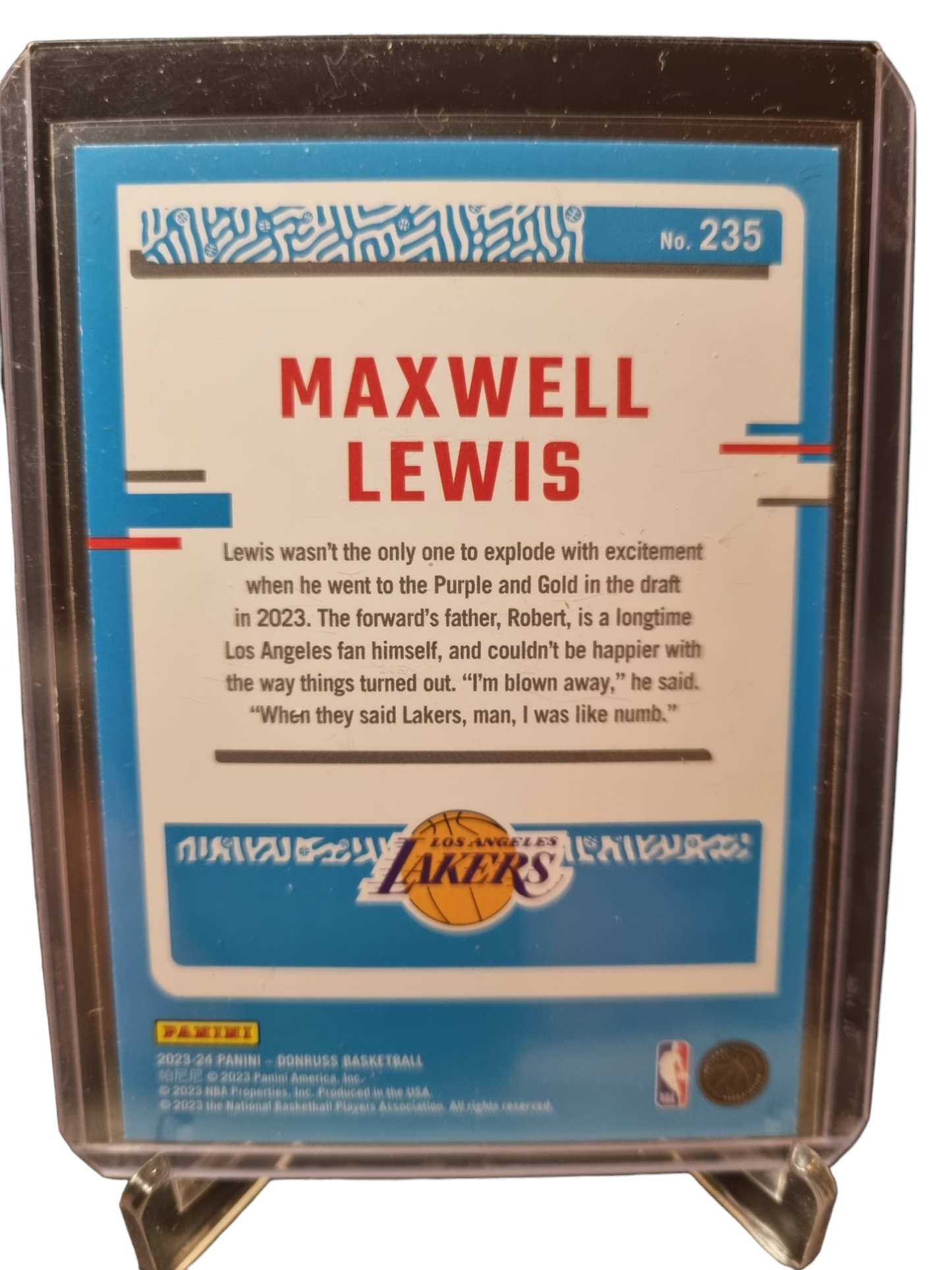 2023-24 Donruss Choice #235 Maxwell Lewis Rookie Card Rated Rookie