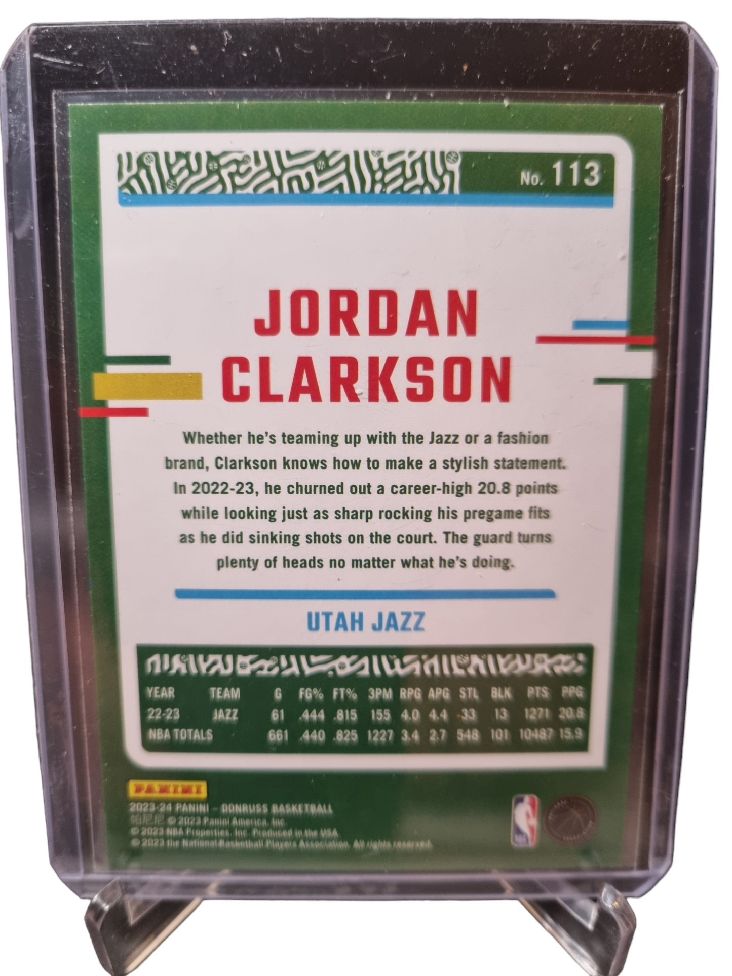 2023-24 Panini Donruss #113 Jordan Clarkson Press Proof