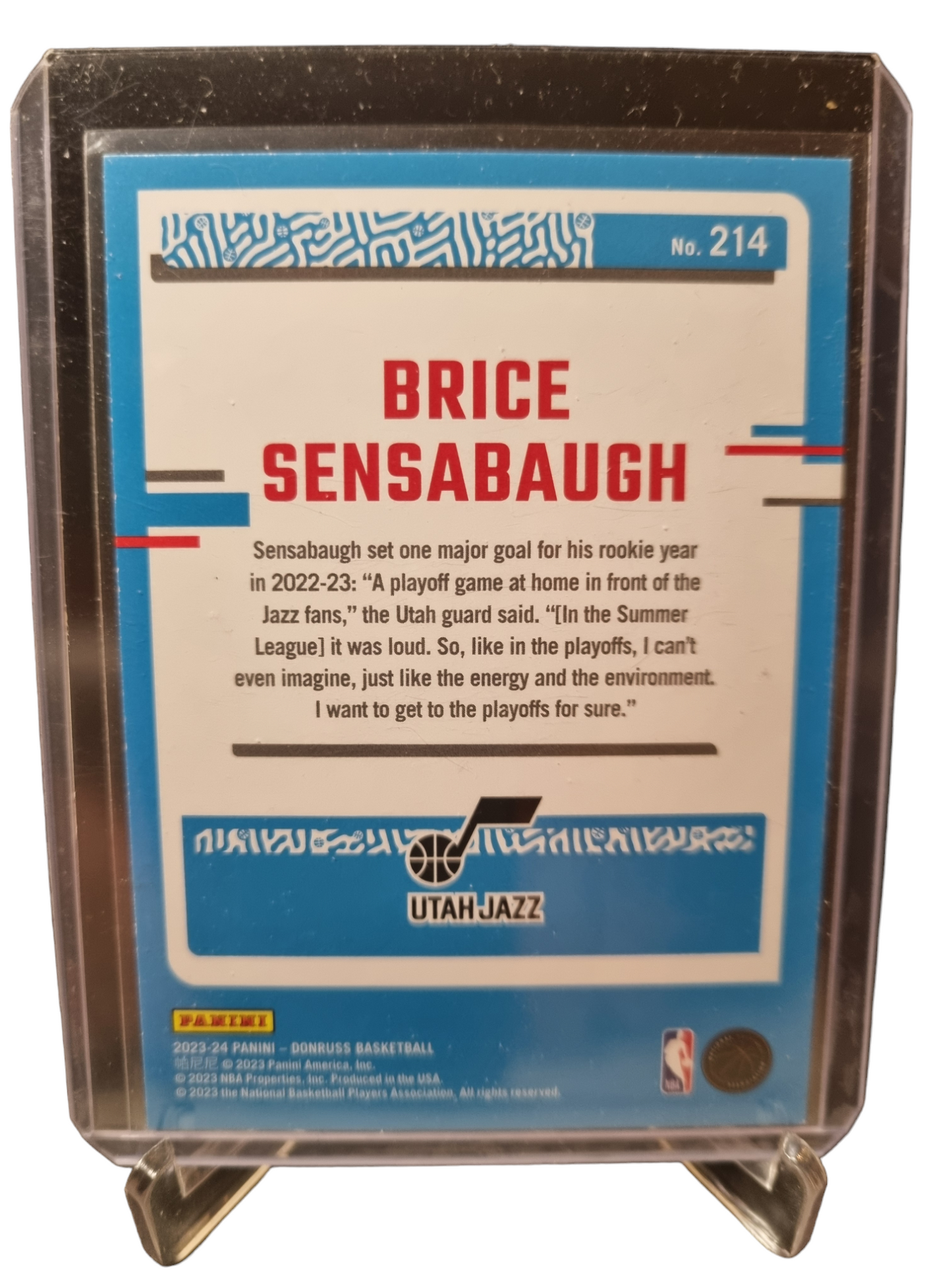 2023-24 Donruss #214 Brice Sensabaugh Rated Rookie Press Proof