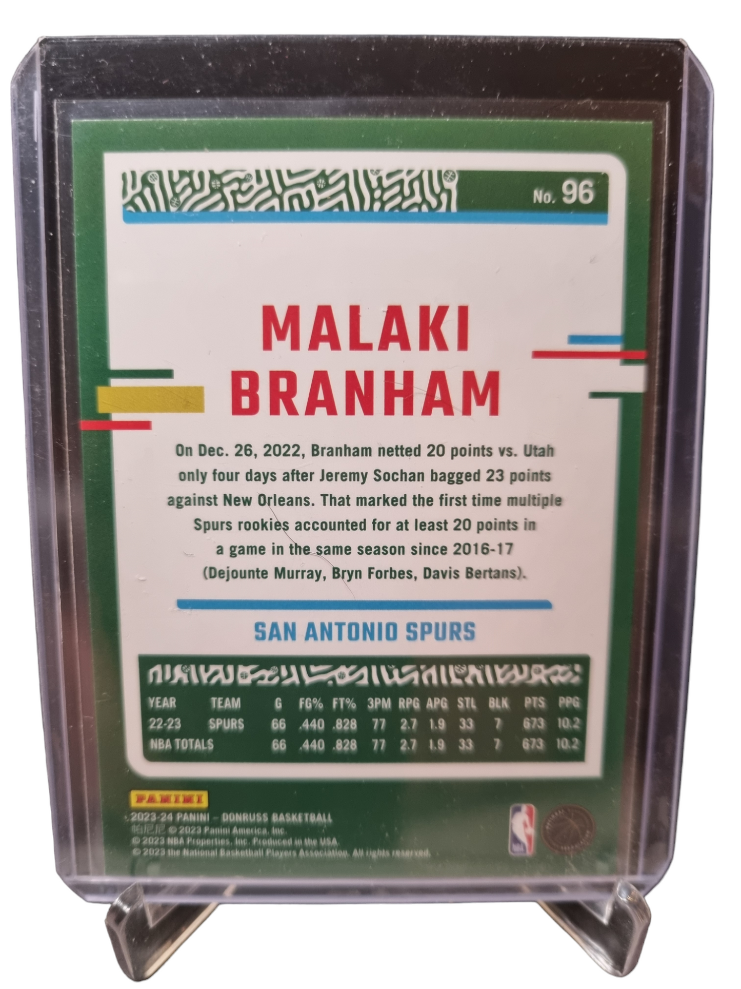 2023-24 Donruss #96 Malaki Branham Press Proof