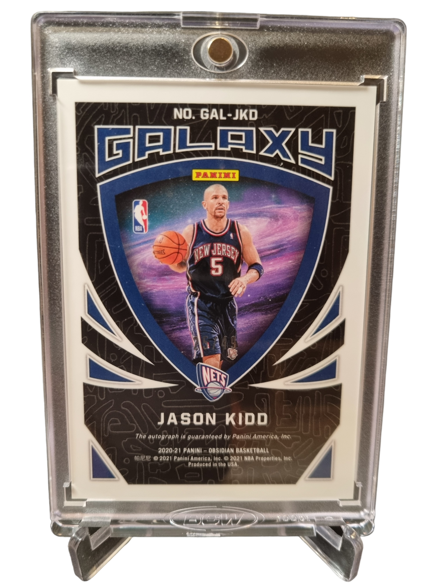 2020-21 Panini Obsidian #GAL-JKD Jason Kidd Galaxy Autograph 25/49