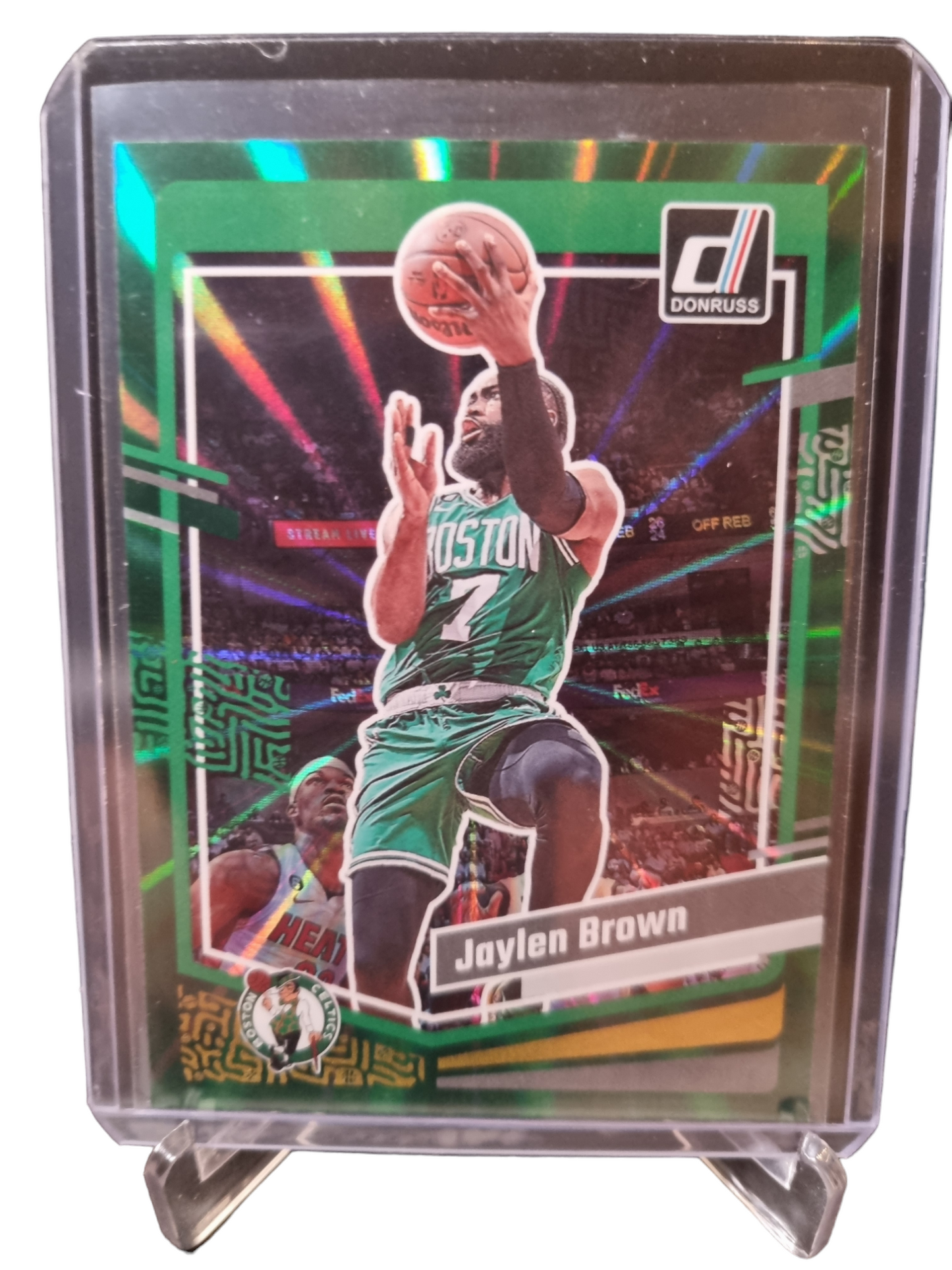 2023-24 Panini Donruss #128 Jaylen Brown Green Laser