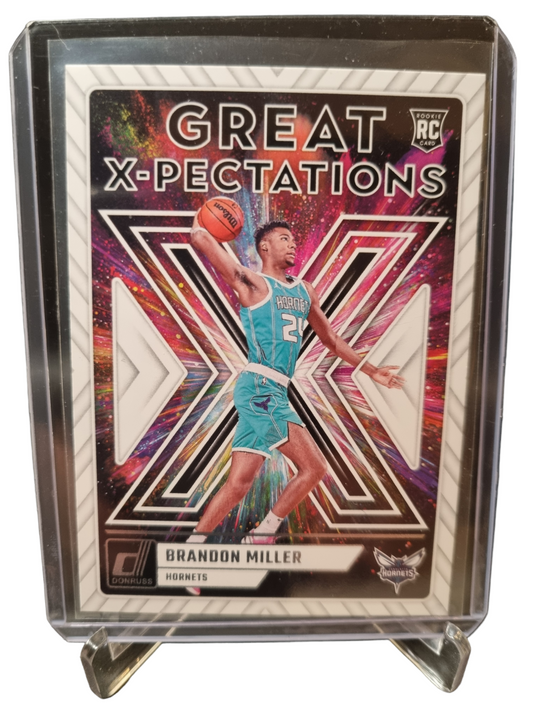 2023-24 Panini Donruss #2 Brandon Miller Rookie Card Great X-Pectations