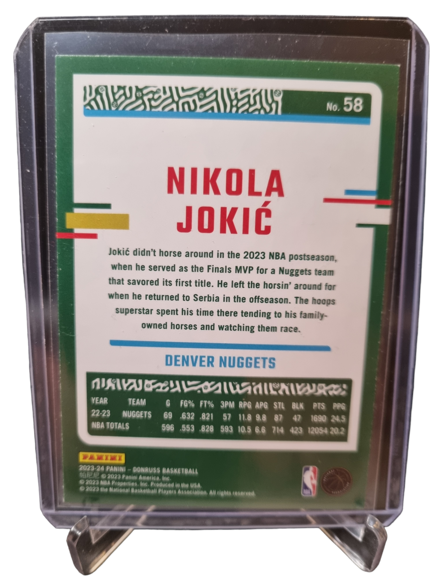 2023-24 Panini Donruss #58 Nikola Jokic Green Laser