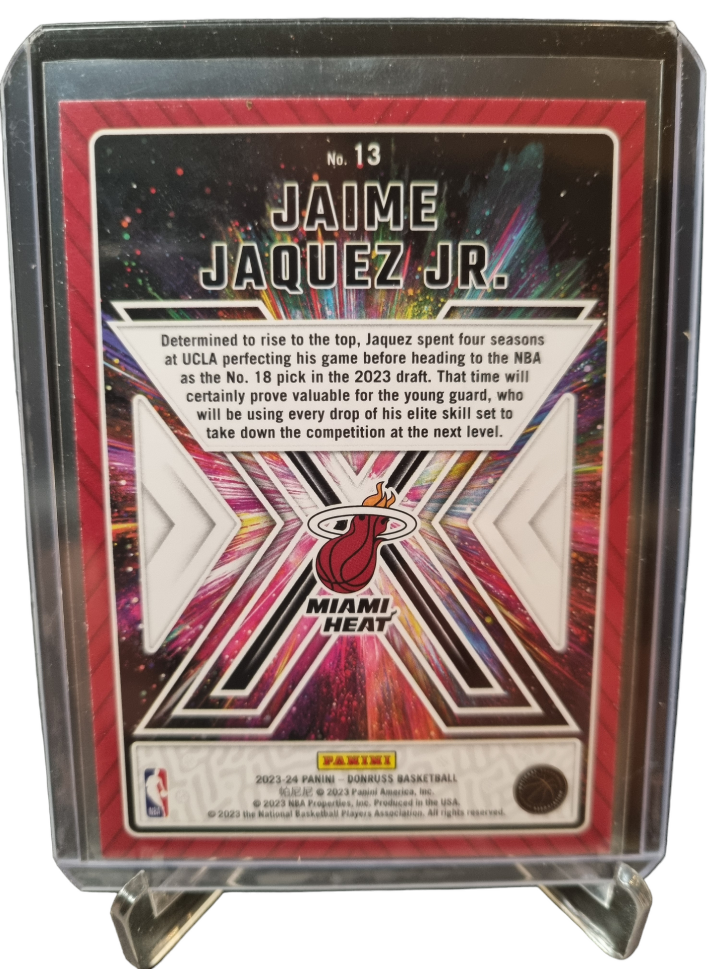 2023-24 Panini Donruss #13 Jamie Jaquez JR Rookie Card Great X-Pectations