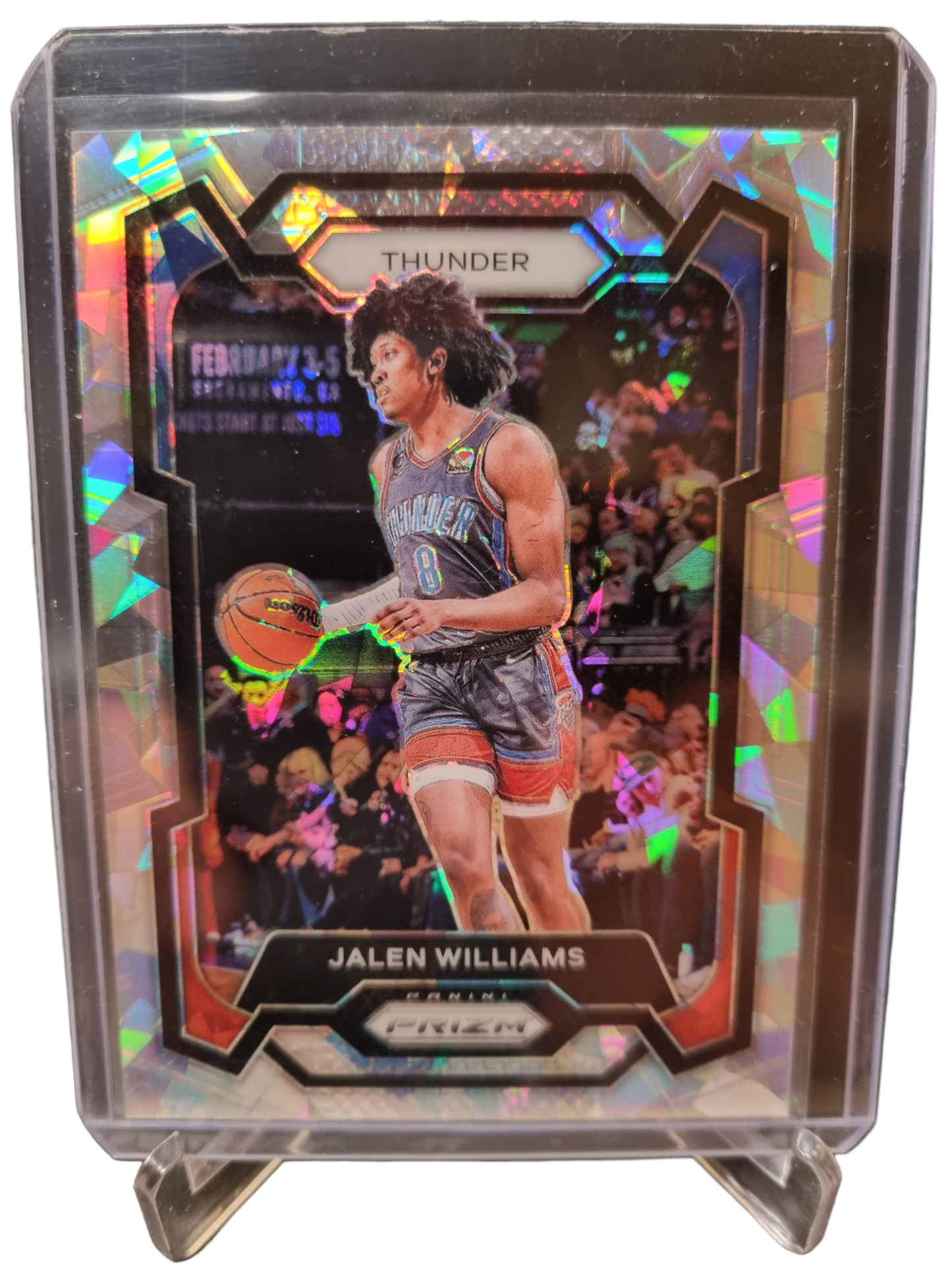 2023-24 Panini Prizm #19 Jalen Williams Silver Cracked Ice Prizm