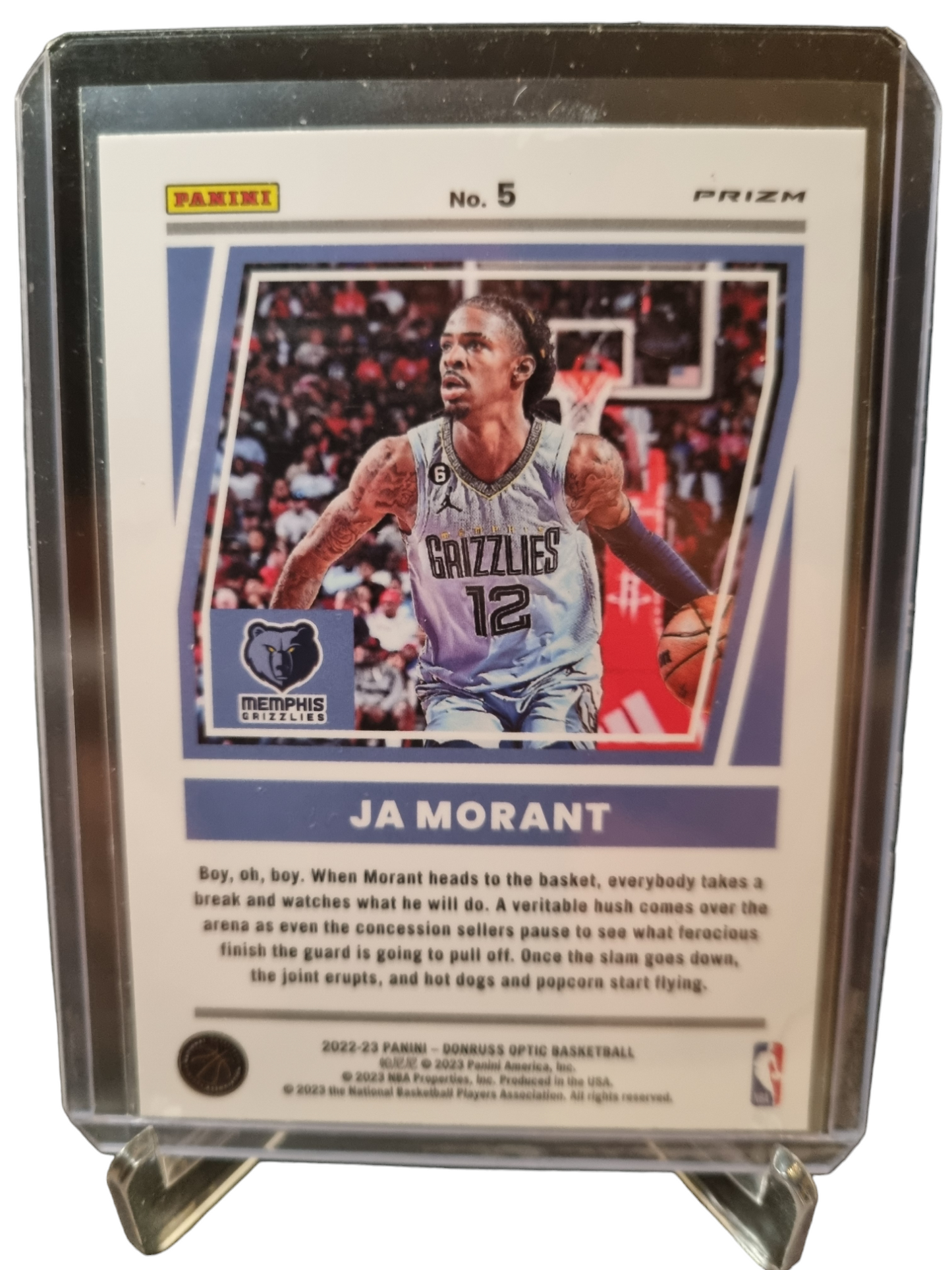 2022-23 Panini Donruss Optic #5 JA Morant Elite Dominators Silver Prizm