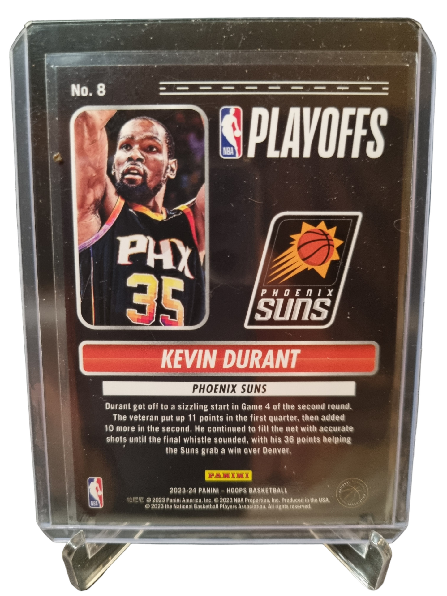 2023-24 Panini Hoops #8 Kevin Durant Road To The Finals Holo 798/999