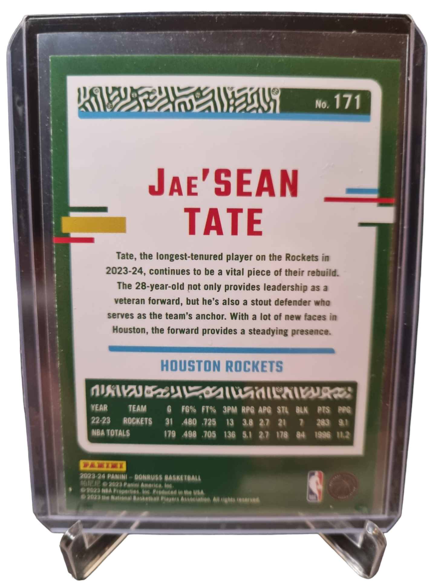 2023-24 Panini Donruss #171 Jae'Sean Tate Green Laser