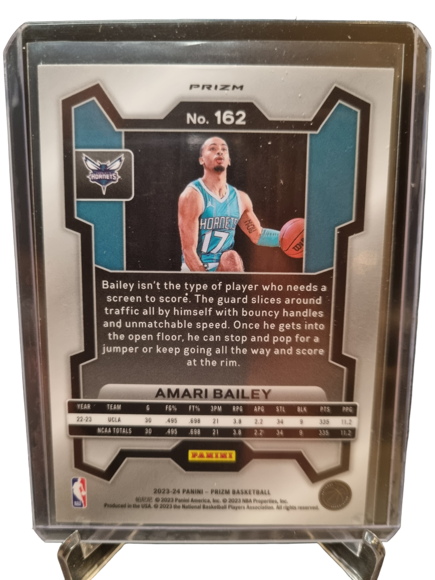 2023-24 Panini Prizm #162 Amari Bailey Rookie Card Silver Prizm