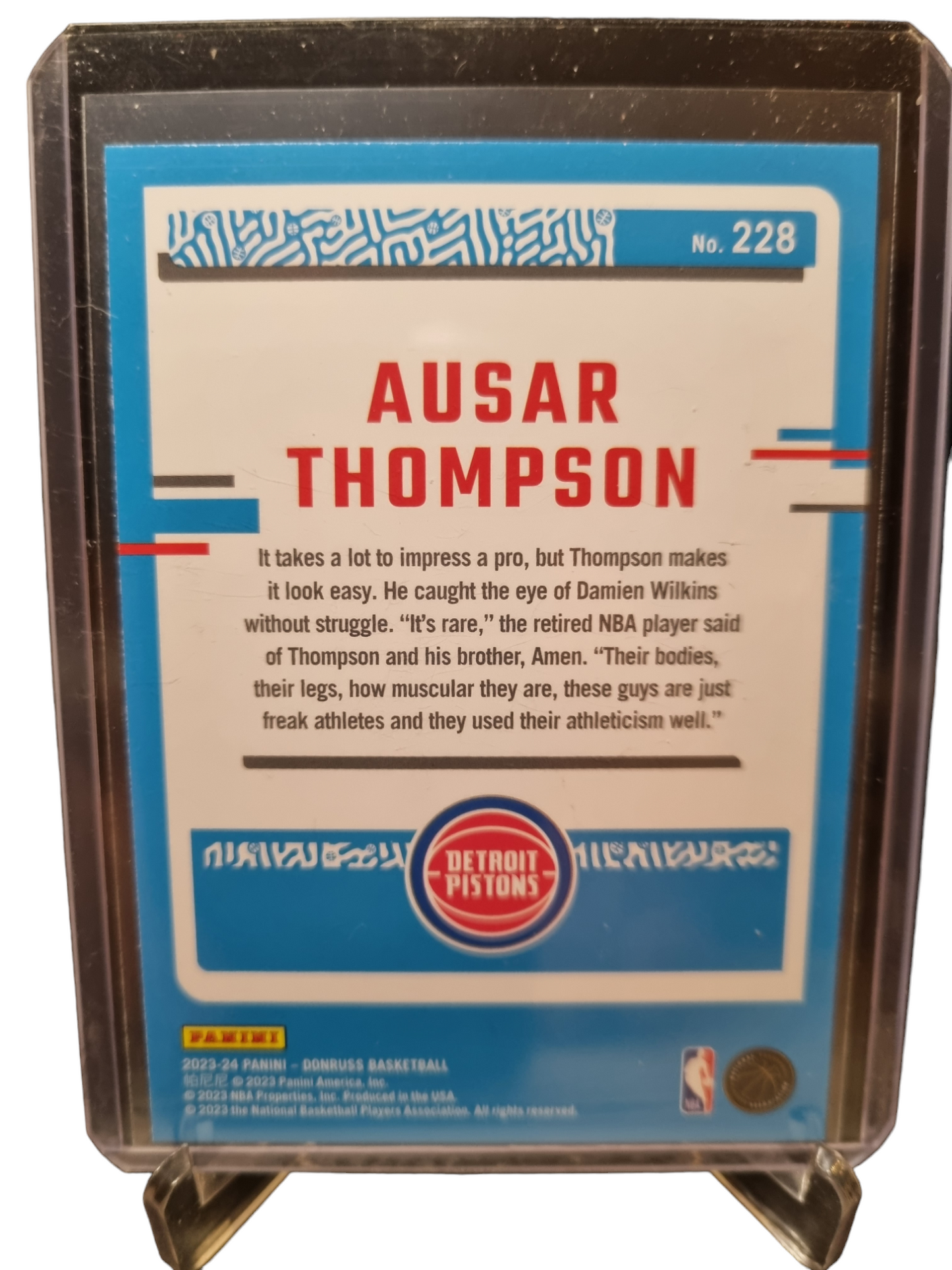 2023-24 Donruss #228 Ausar Thompson Rookie Card Rated Rookie