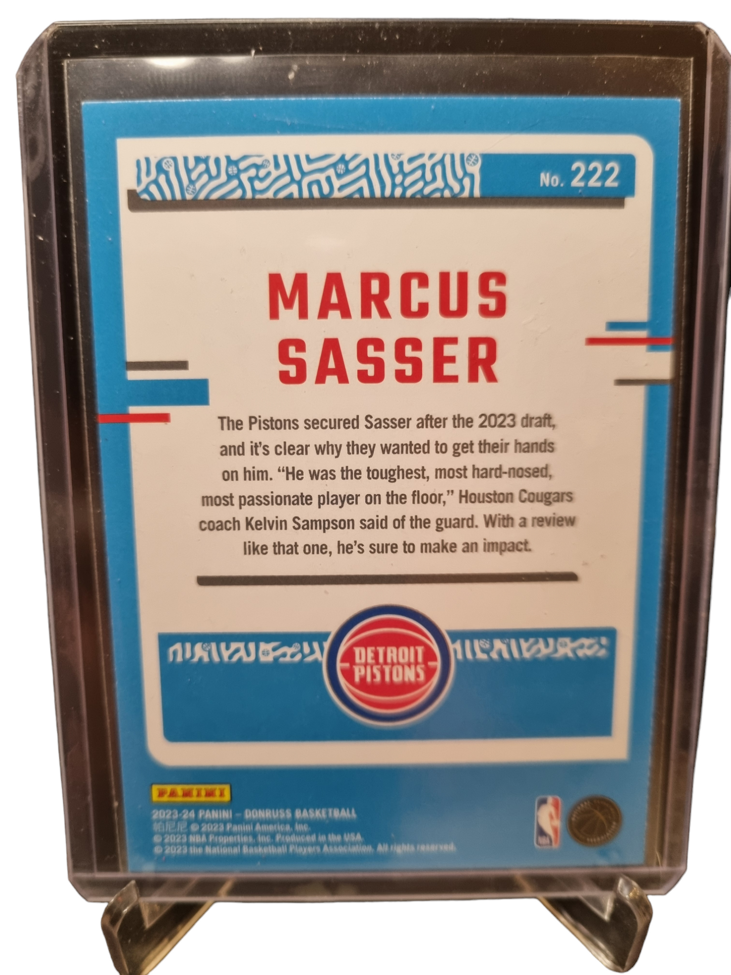 2023-24 Donruss #222 Marcus Sasser Rookie Card Rated Rookie