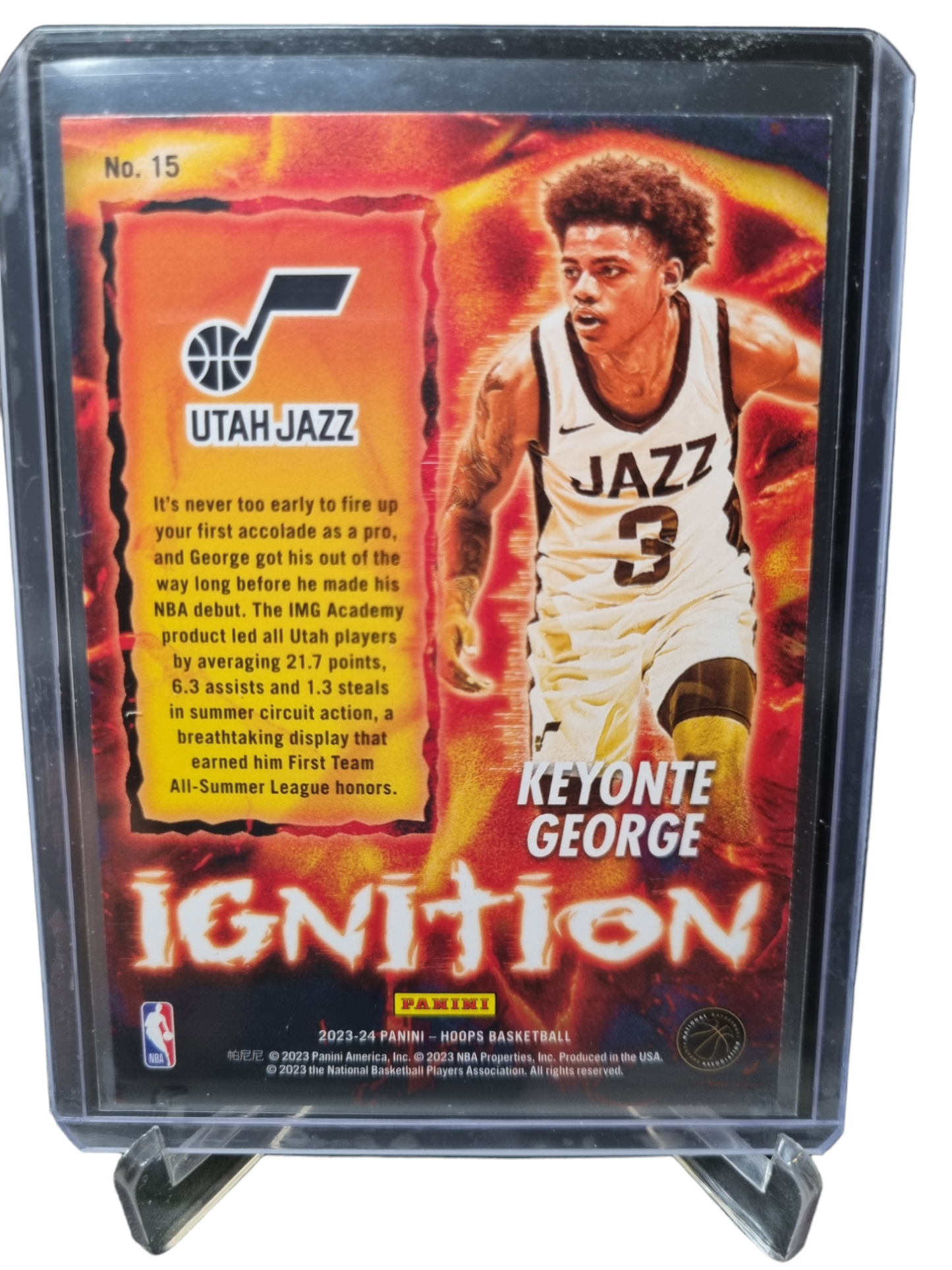 2023-24 Panini Hoops #15 Keyonte George Rookie Card Ignition