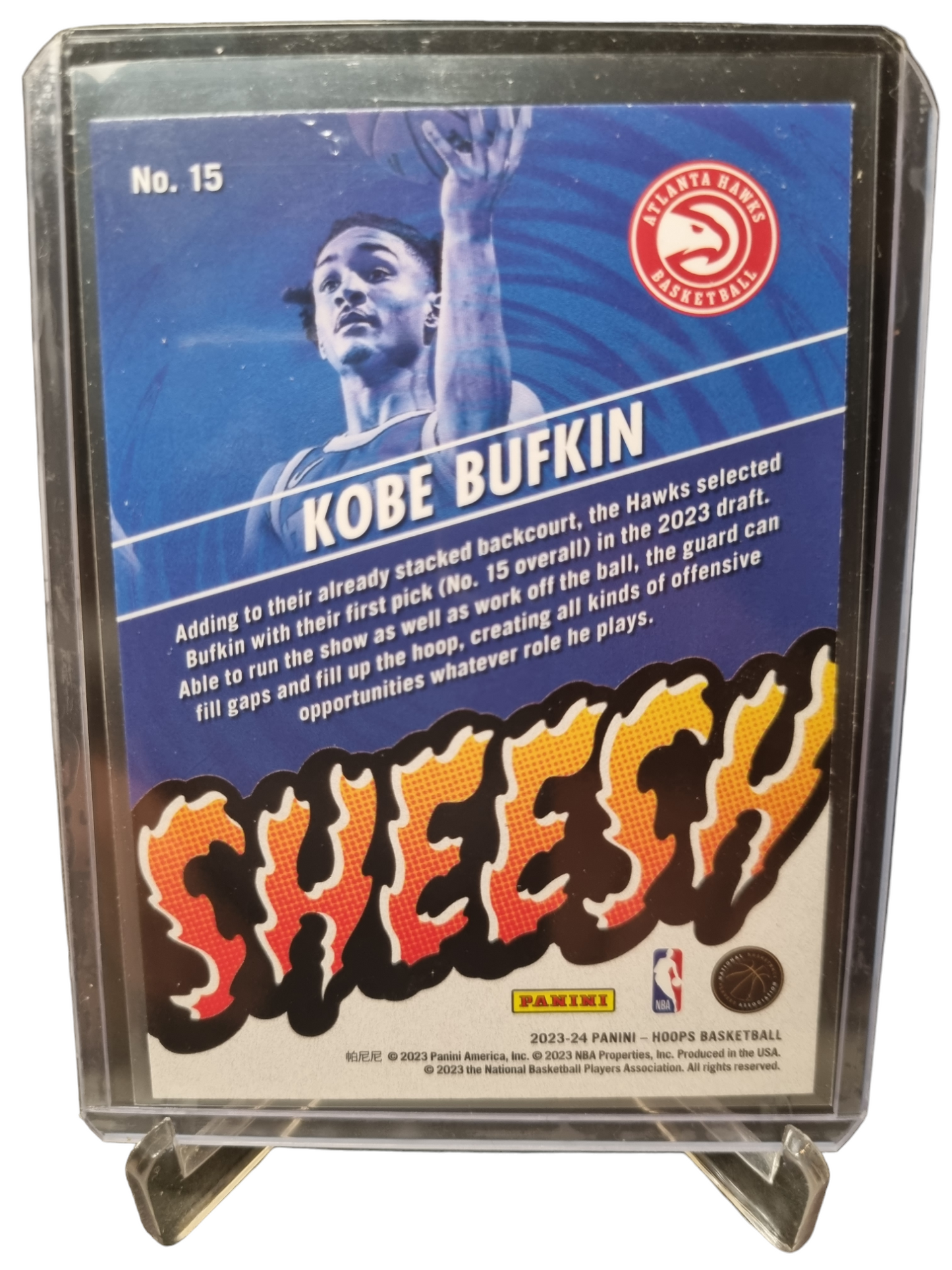 2023-24 Panini Hoops #15 Kobe Bufkin Rookie Card Sheesh