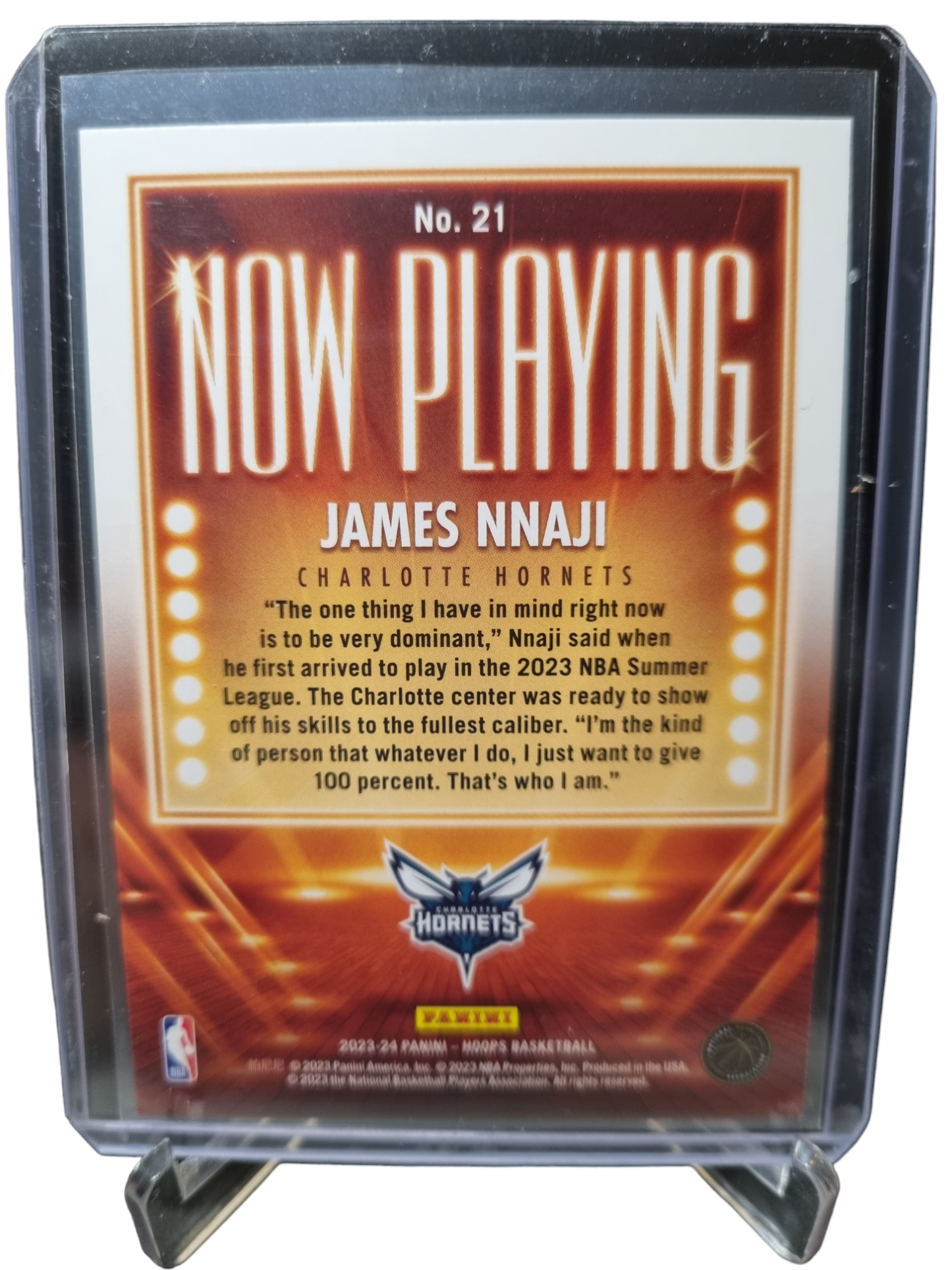 2023-24 Panini Hoops #21 James Nnaji Rookie Card Now Playing