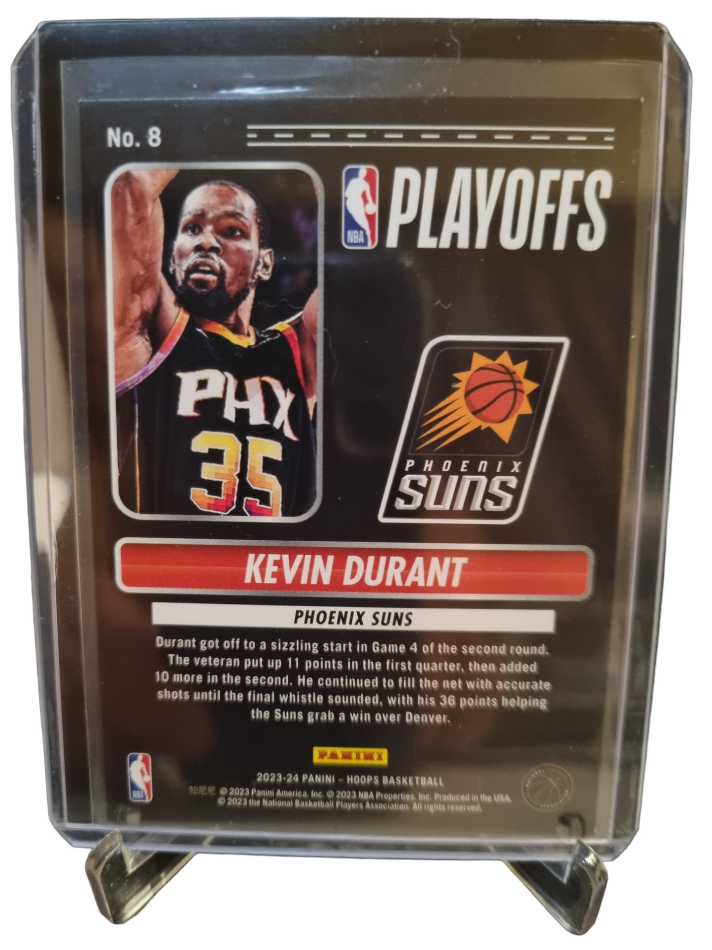 2023-24 Panini Hoops #8 Kevin Durant Road To The Finals Holo 484/999