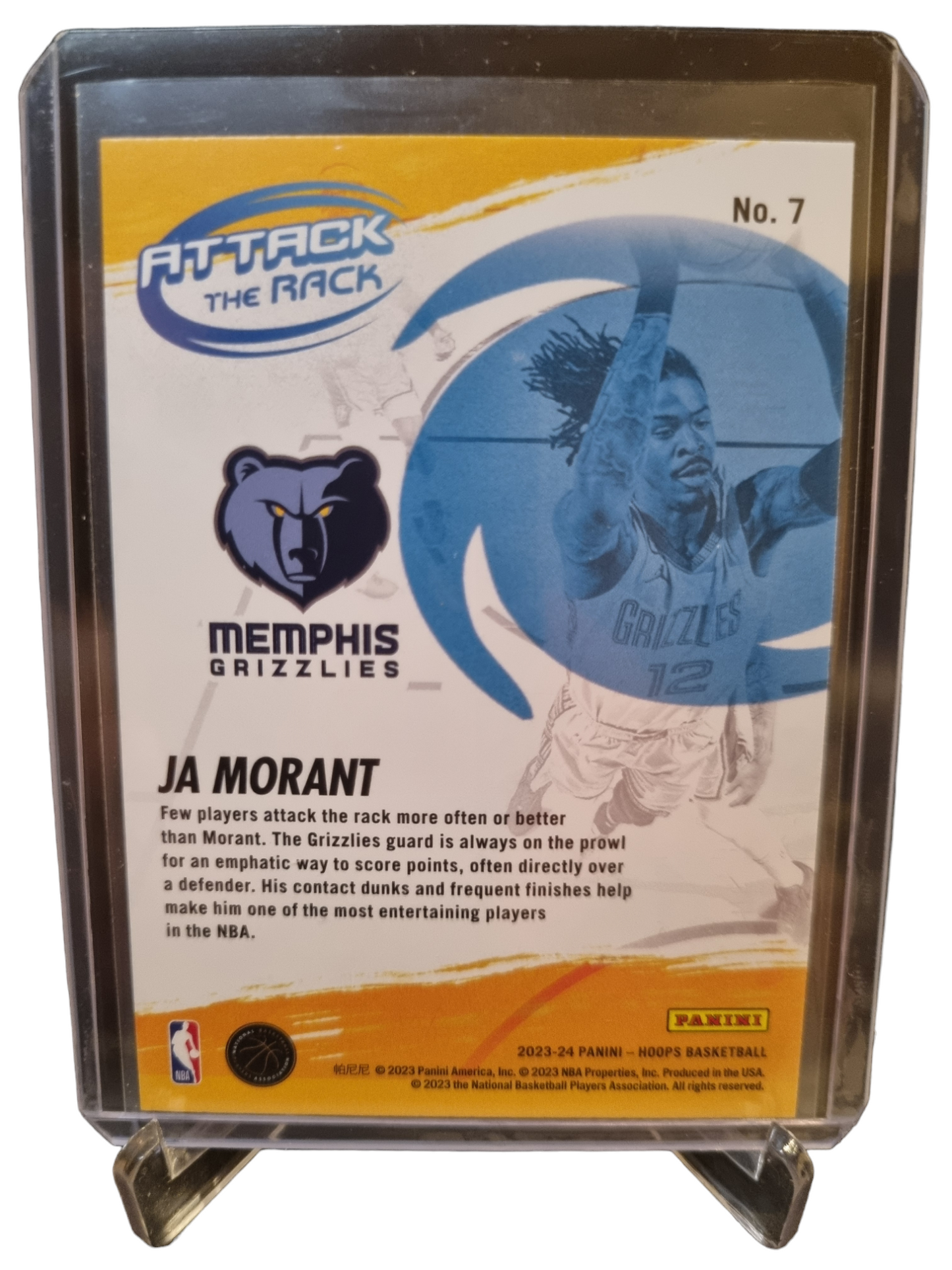 2023-24 Panini Hoops #7 JA Morant Attack The Rack