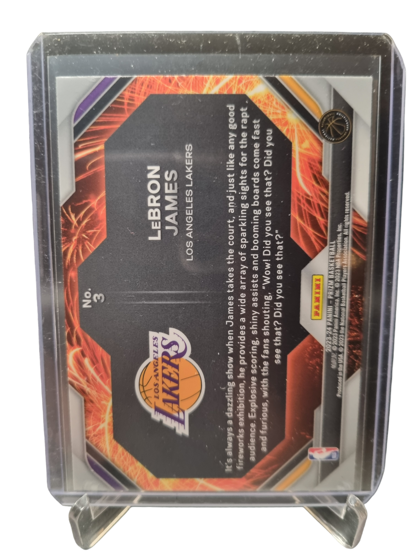 2023-24 Panini Prizm #3 Lebron James Fireworks