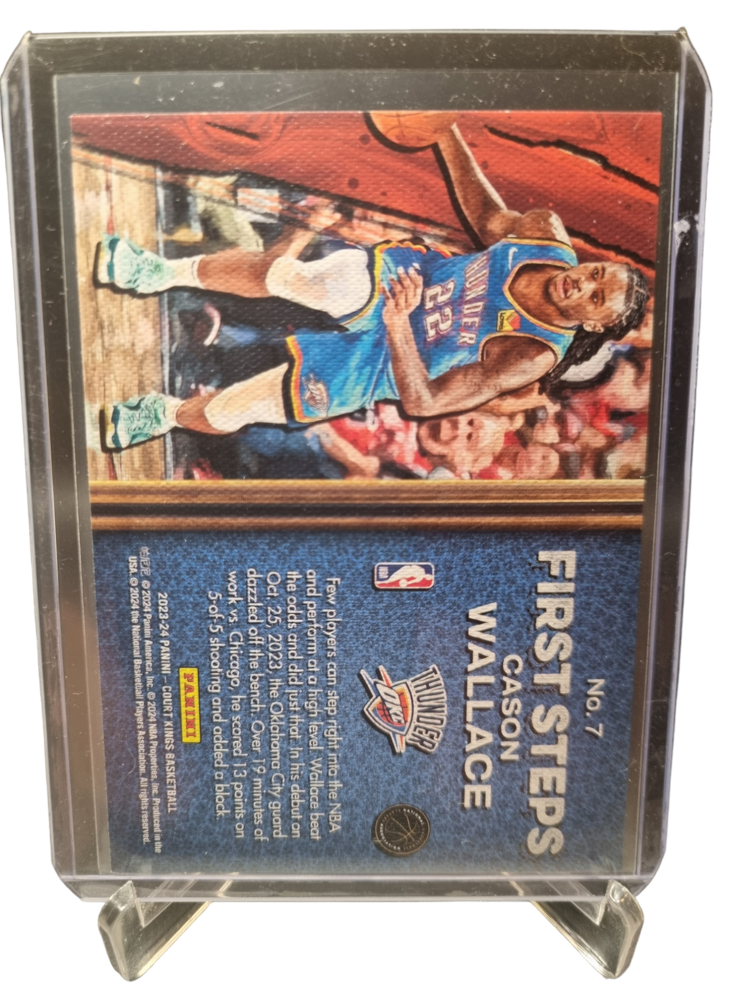 2023-24 Panini Court Kings #7 Cason Wallace Rookie Card First Steps