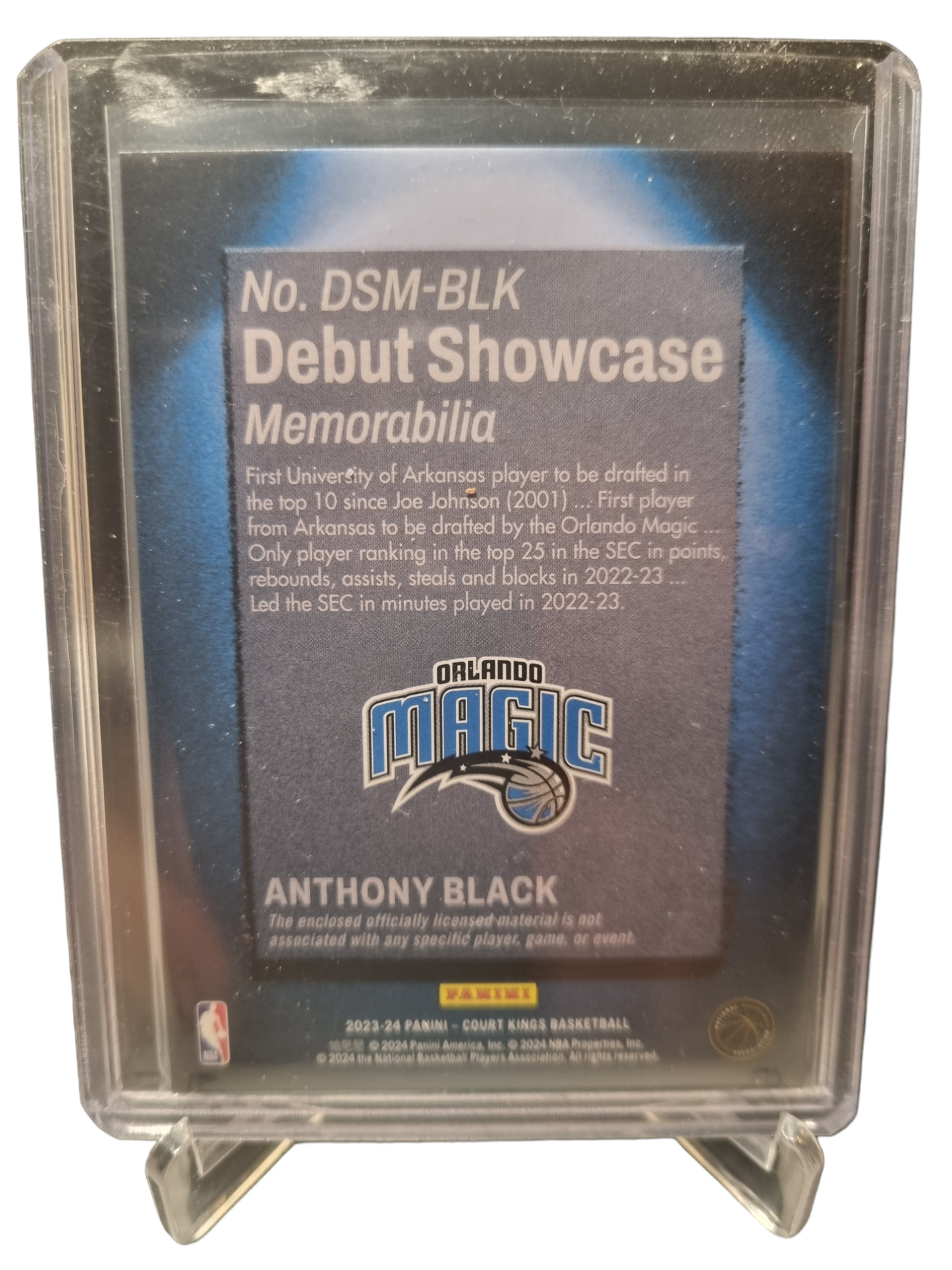 2023-24 Panini Court Kings #DSM-BLK Anthony Black Rookie Card Debut Showcase Patch