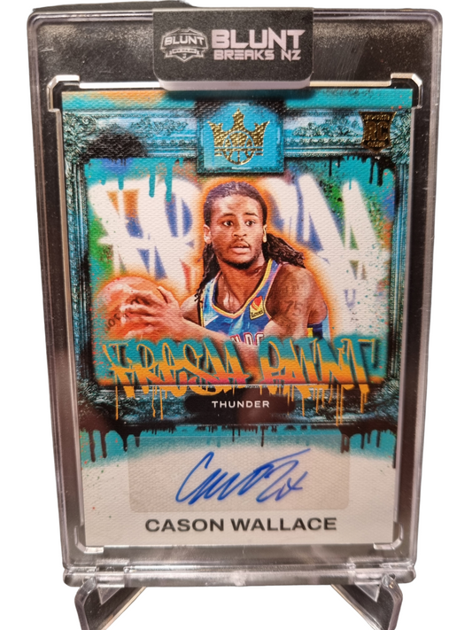 2023-24 Panini Court Kings #FP-CWO Cason Wallace Rookie Card Fresh Paint Autograph 005/125