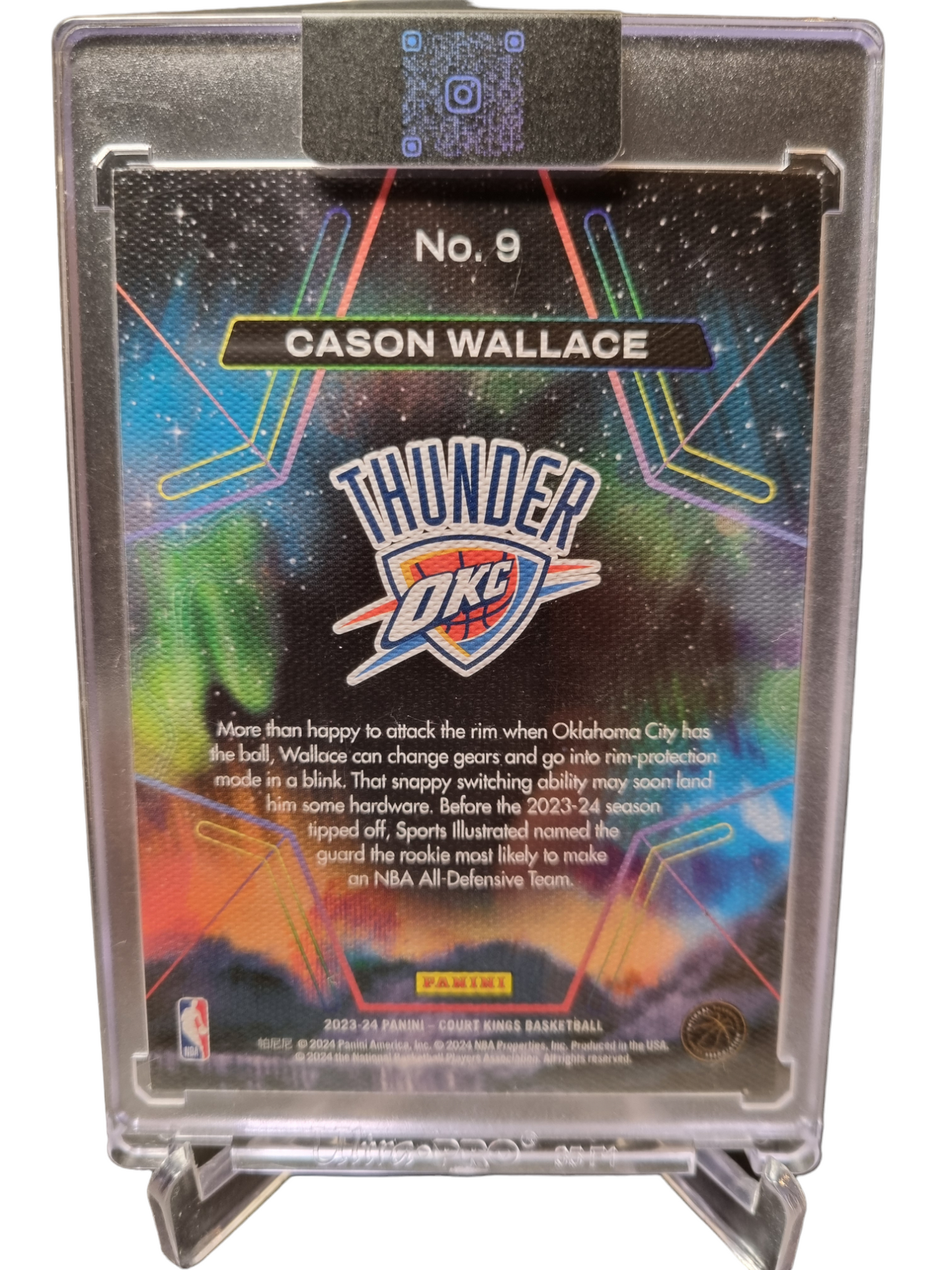 2023-24 Panini Court Kings #9 Cason Wallace Rookie Card Aurora Case Hit SSP