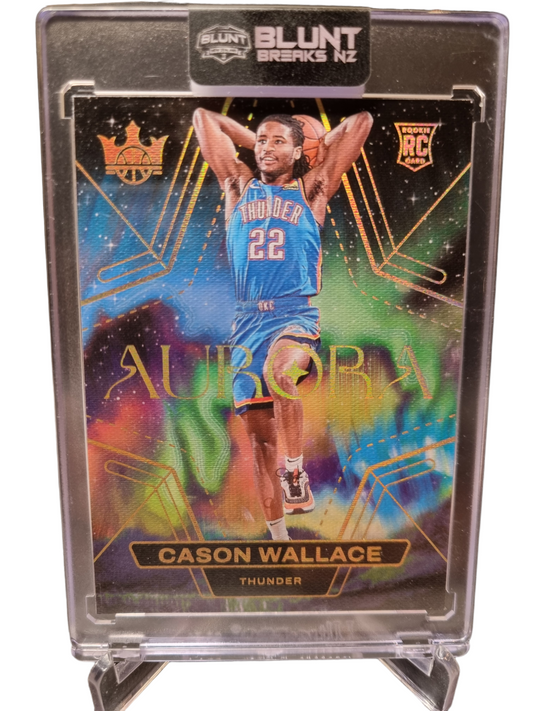 2023-24 Panini Court Kings #9 Cason Wallace Rookie Card Aurora Case Hit SSP