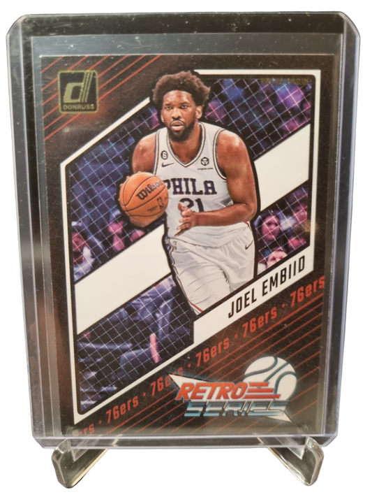 2023-24 Panini Donruss #18 Joel Embiid Retro Series Gold Press Proof