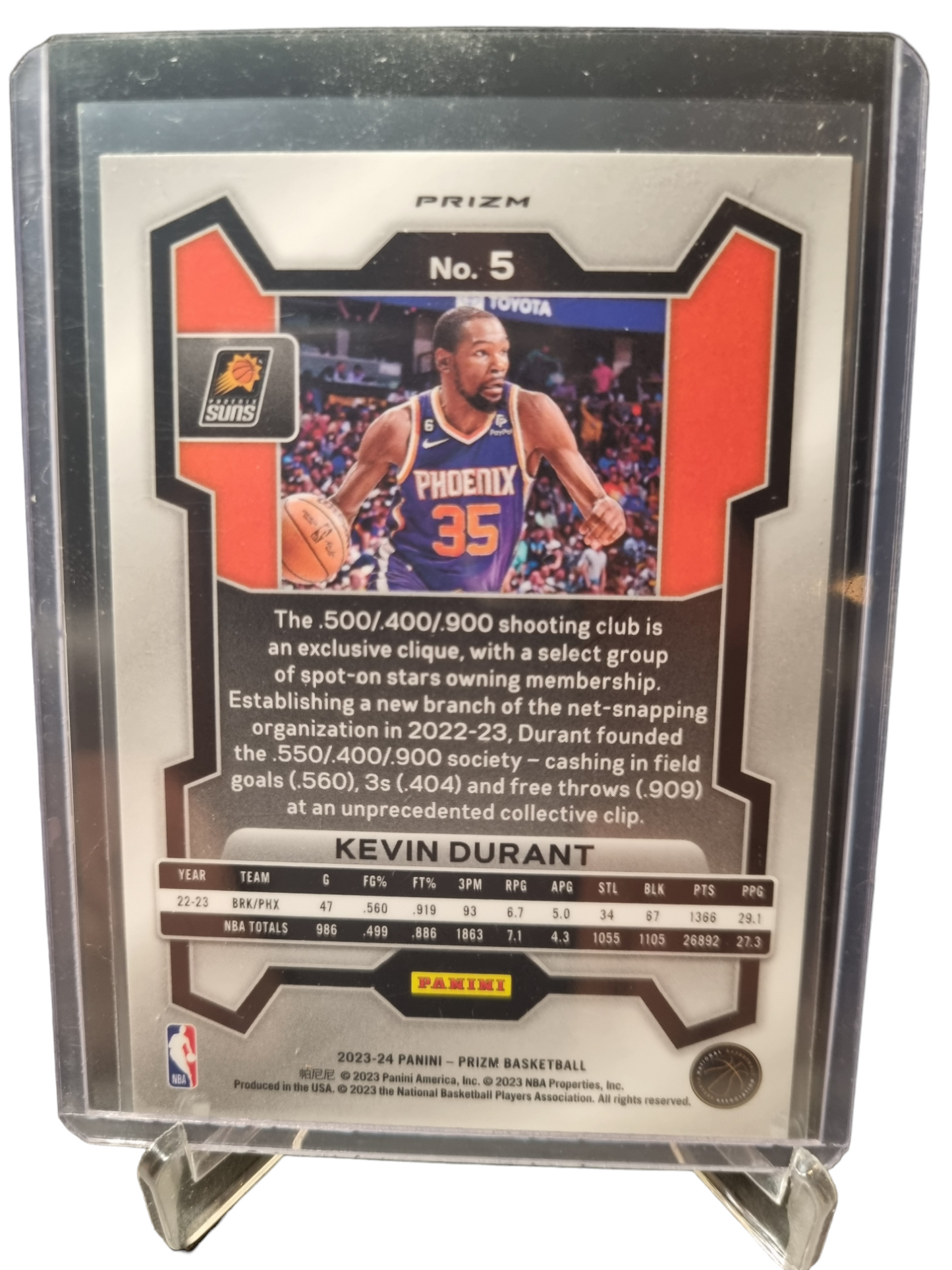 2023-24 Panini Prizm #5 Kevin Durant Silver Prizm