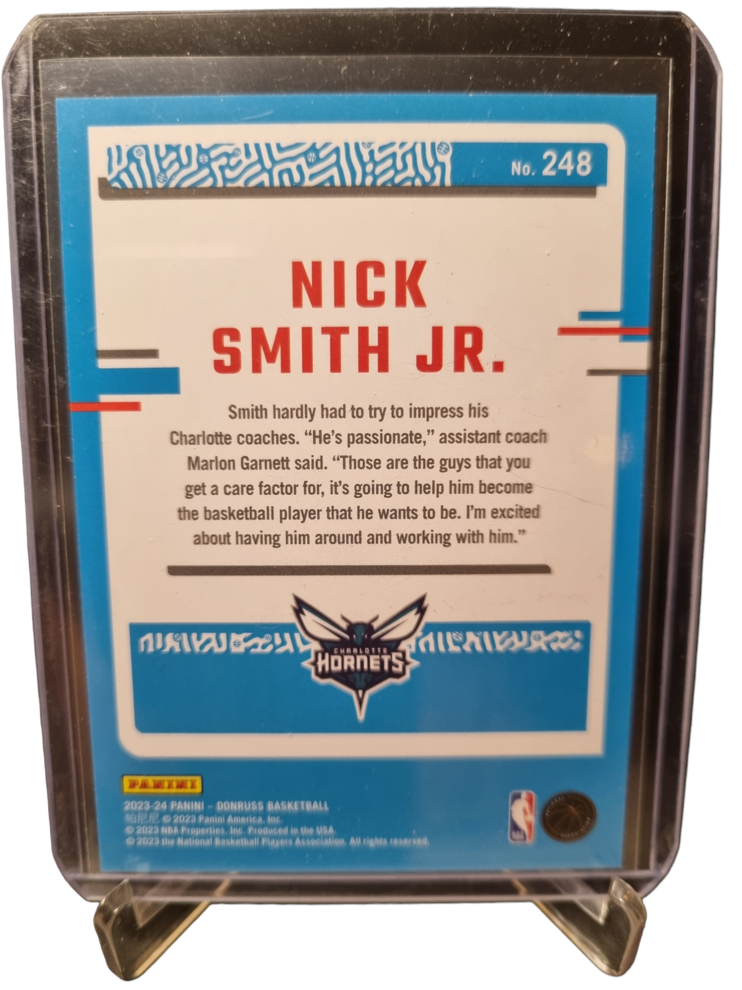 2023-24 Panini Donruss #248 Nick Smith JR Rookie Card Rated Rookie Press Proof 111/199