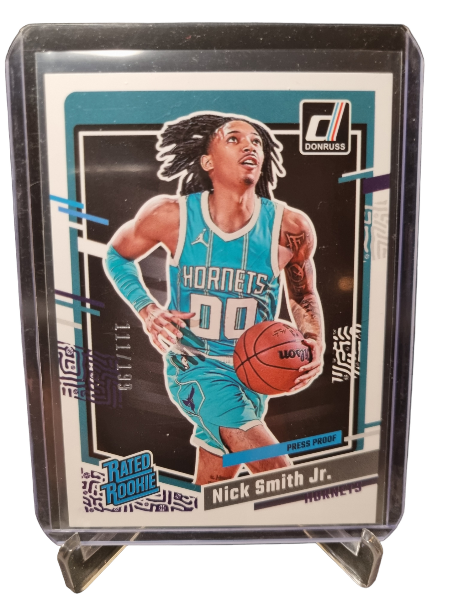 2023-24 Panini Donruss #248 Nick Smith JR Rookie Card Rated Rookie Press Proof 111/199