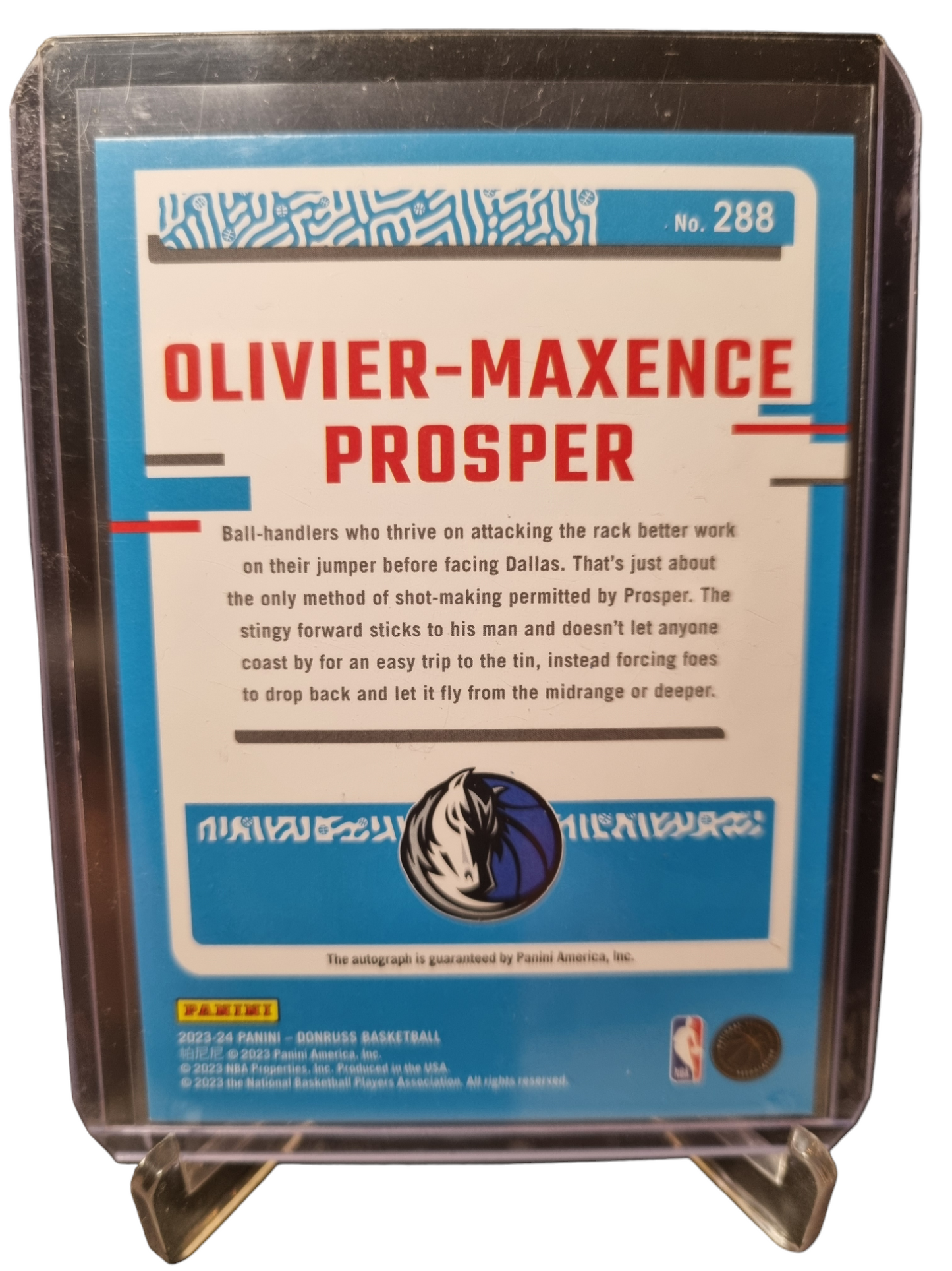 2023-24 Panini Donruss Choice #288 Oliver-Maxence Prosper Rookie Card Rated Rookie Red Laser Holo Autograph 15/99Autograph