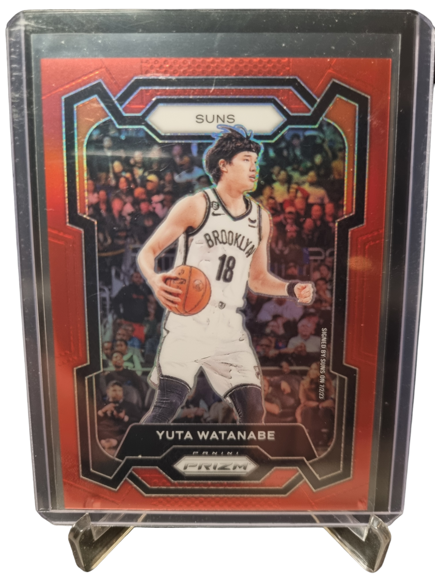 2023-24 Panini Prizm #285 Yuta Watanabe Red Prizm 105/299