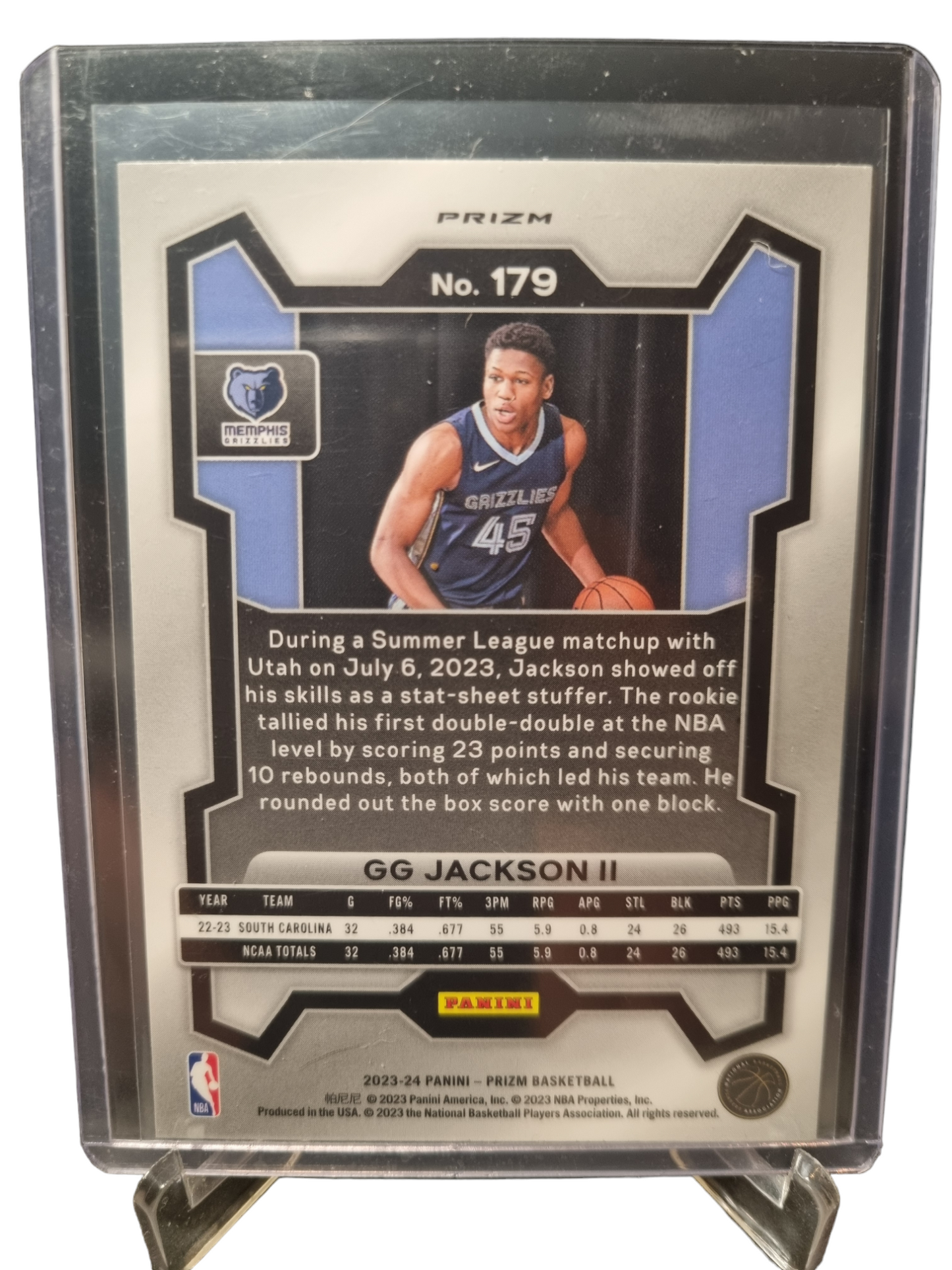 2023-24 Panini Prizm Choice #179 GG Jackson II Rookie Card Blue Yellow Green Scope Prizm