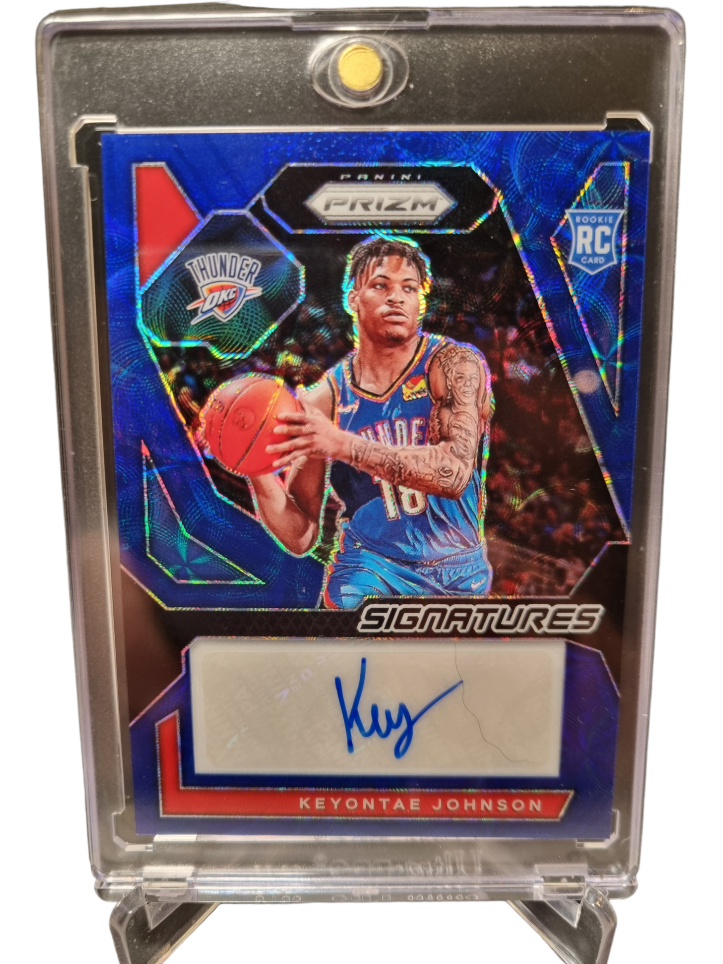 2023-24 Panini Prizm #RSI-KEY Keyonte Johnson Rookie Card Blue Prizm Autograph 29/49