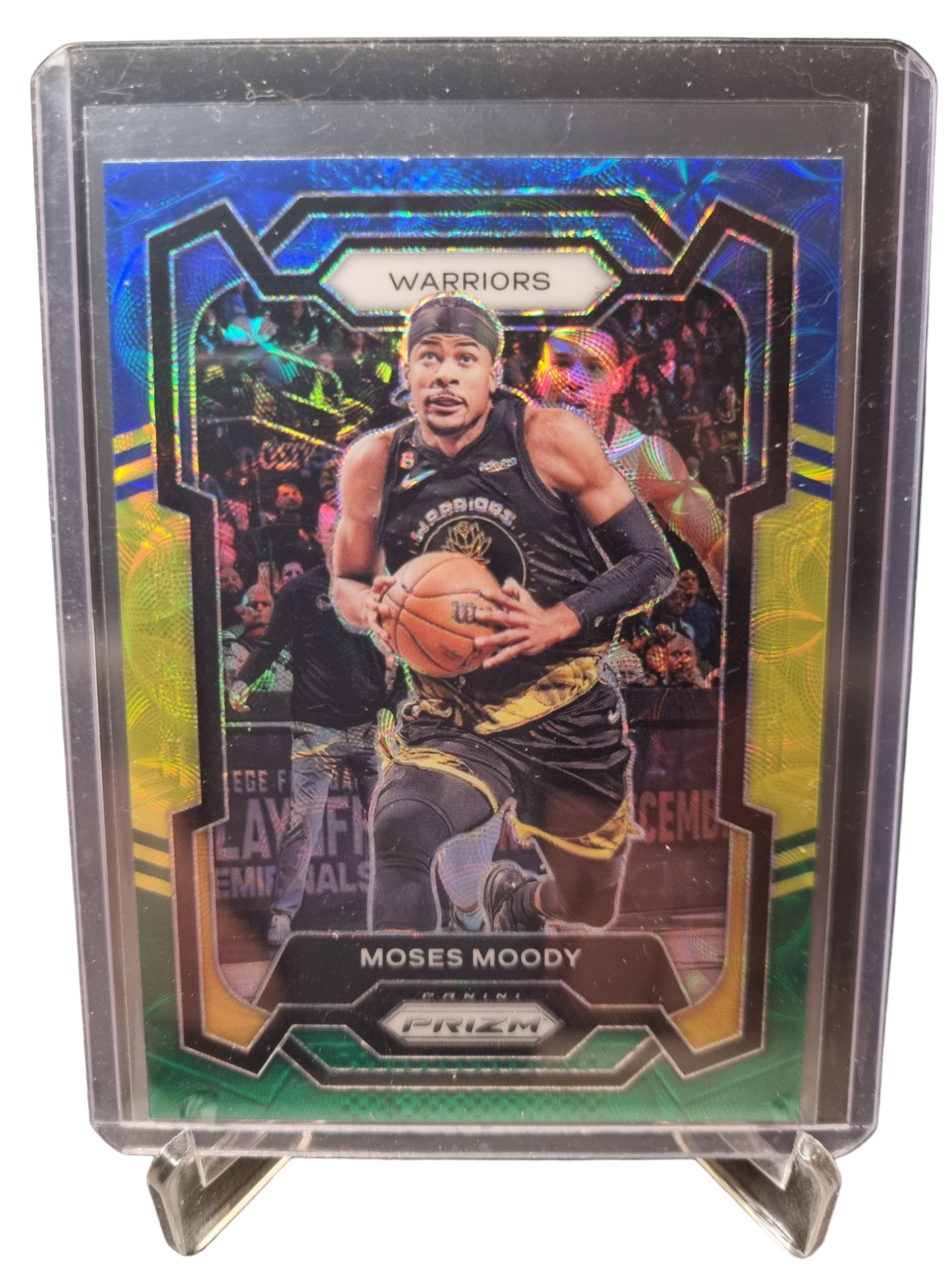 2023-24 Panini Prizm Choice #228 Moses Moody Blue Yellow Green Scope Prizm