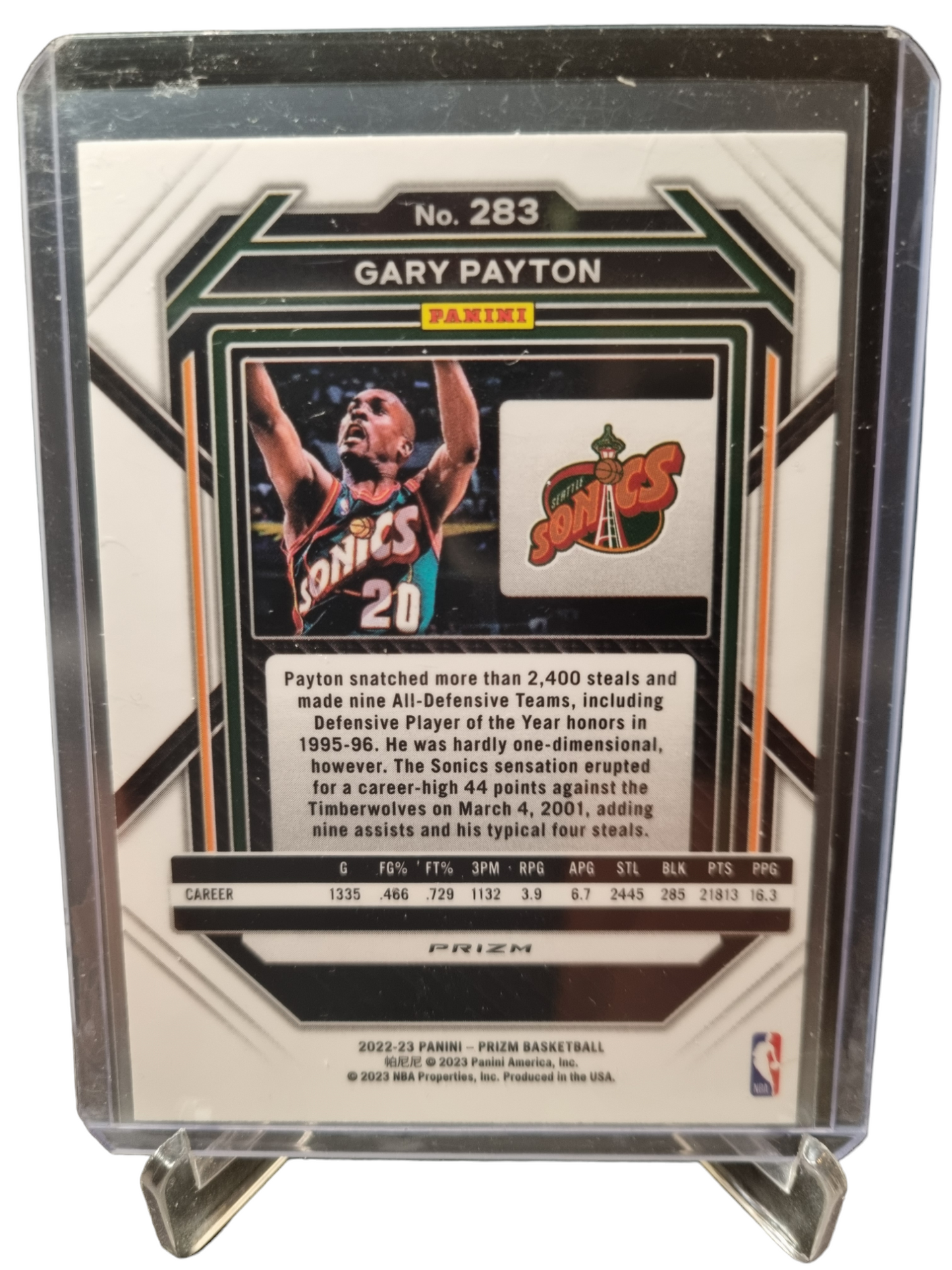 2023-24 Panini Prizm Choice #283 Gary Payton Blue Yellow Green Scope Prizm