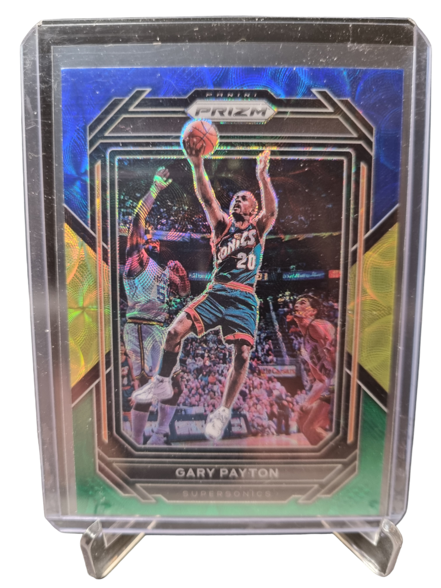 2023-24 Panini Prizm Choice #283 Gary Payton Blue Yellow Green Scope Prizm