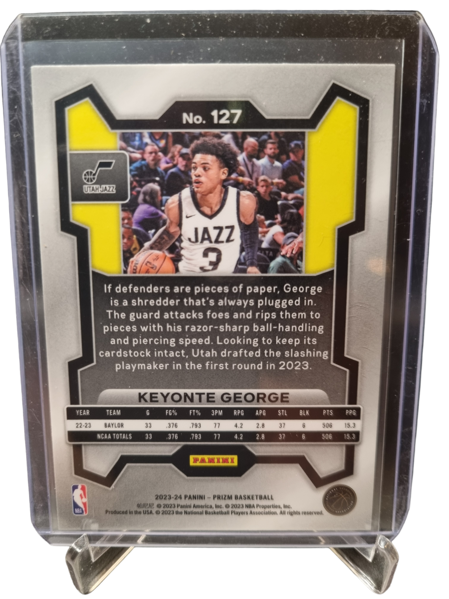 2023-24 Panini Prizm #127 Keyonte George Rookie Card