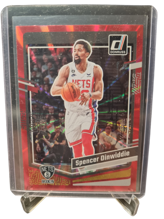 2023-24 Panini Donruss #45 Spencer Dinwiddie Red Laser Holo 19/99