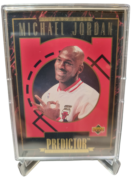 1995 Upper Deck #H4 Michael Jordan Predictor Gold Foil 3PT Shooting PCT Leader Encased