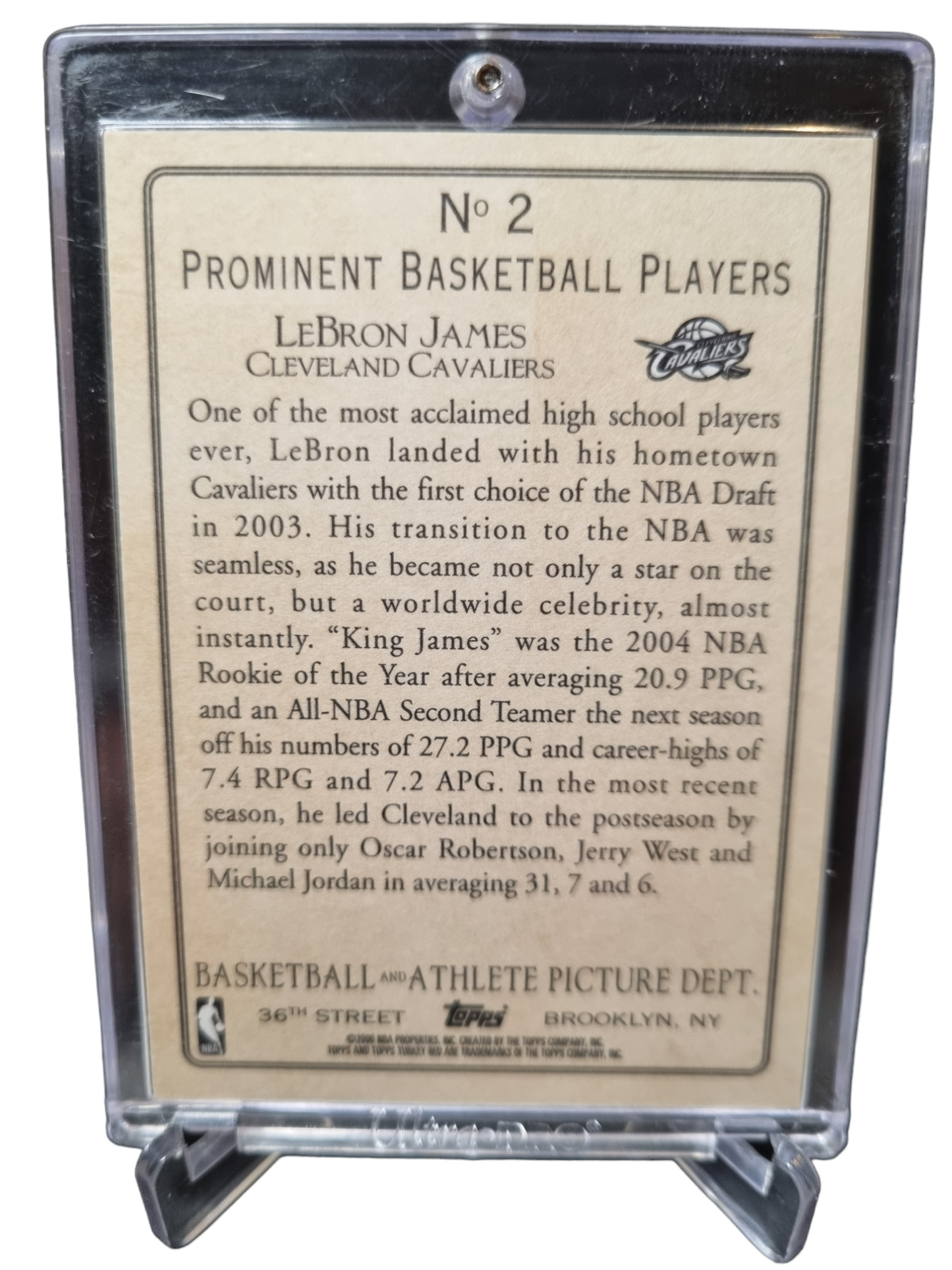 2006 Topps #2 Lebron James Prominent Basketball Players