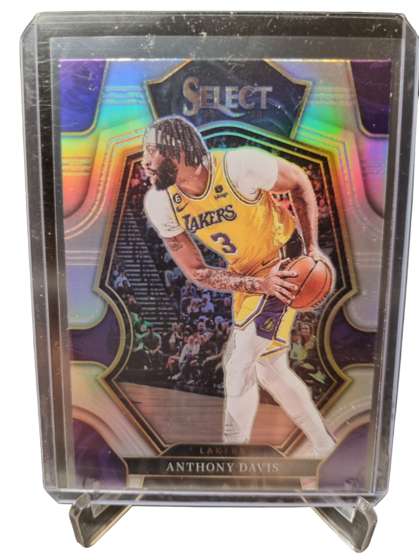 2022-23 Panini Select #117 Anthony Davis Premier Level Silver Prizm