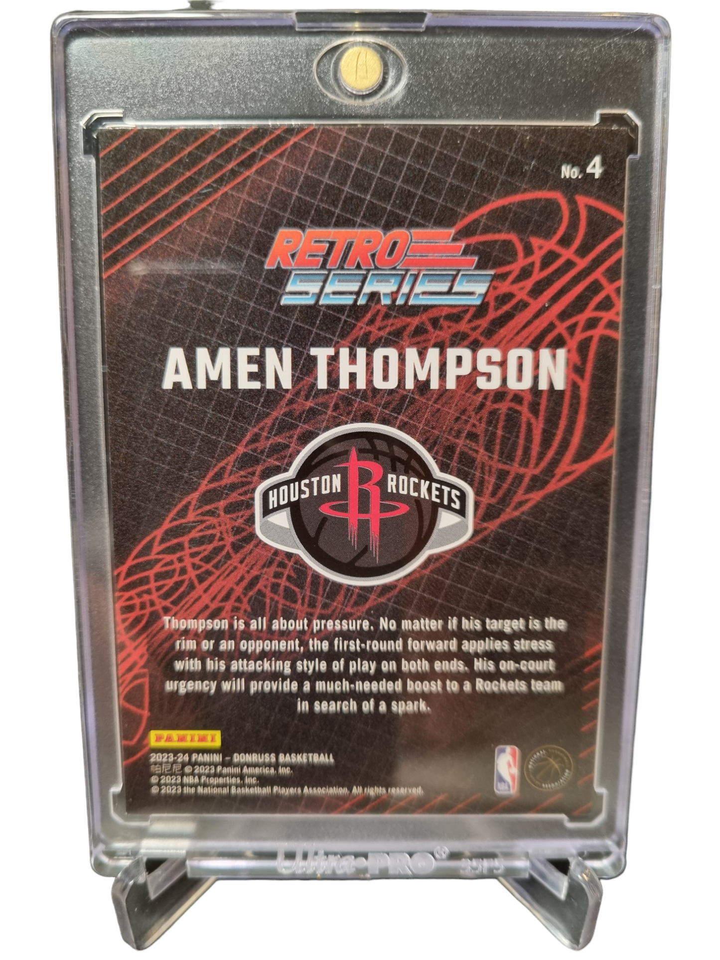 2023-24 Donruss #4 Amen Thompson Rookie Card Retro Series Donruss Exclusive Diamond SSP