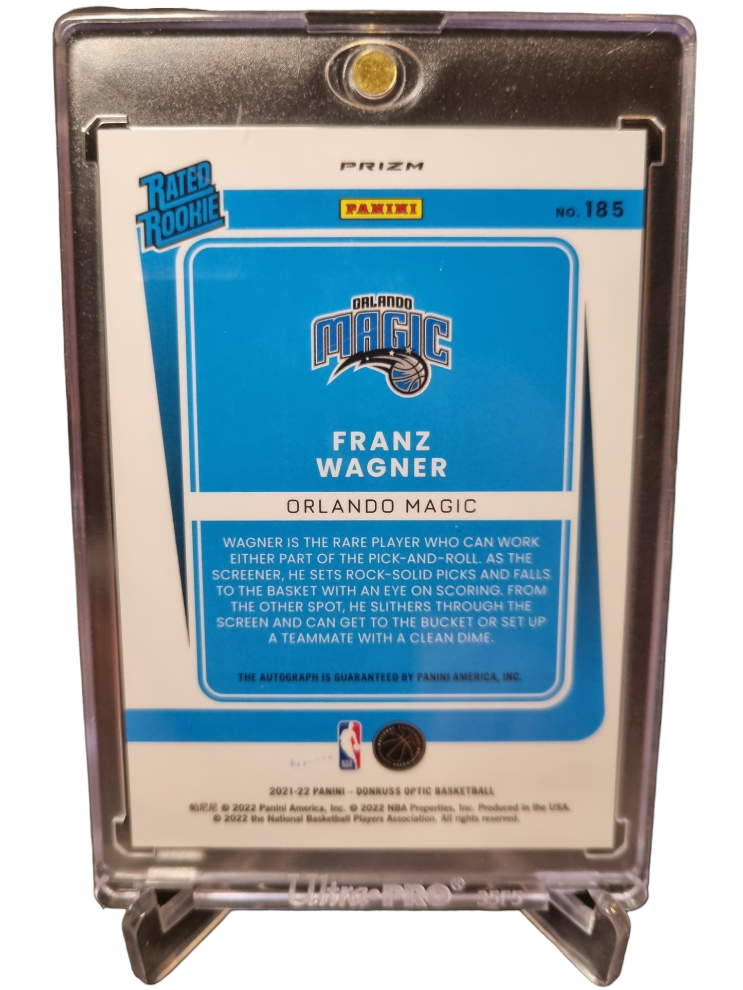 2021-22 Panini Donruss Optic Choice #185 Franz Wagner Rookie Card Rated Rookie On Card Autograph Red Prizm