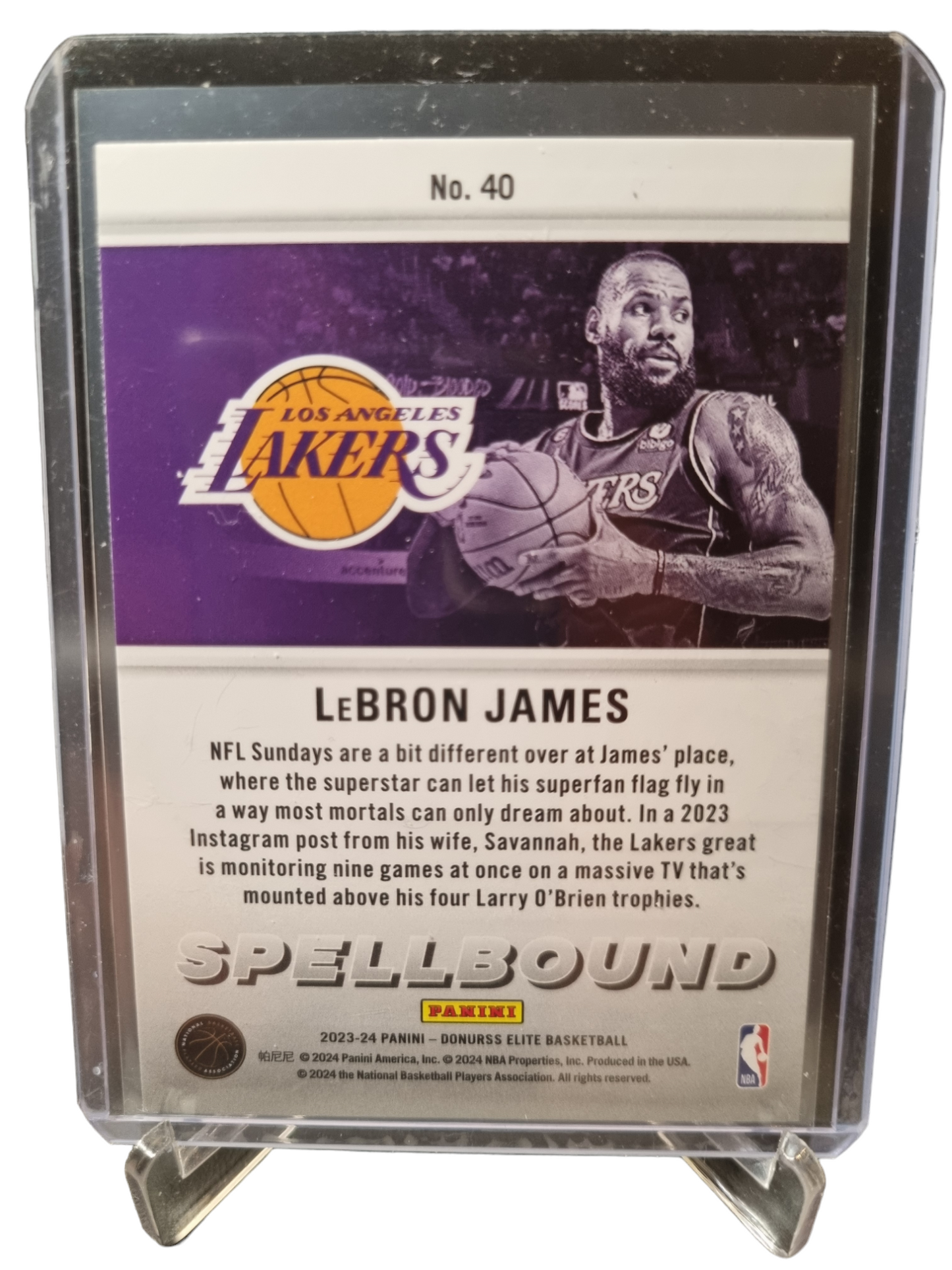 2023-24 Panini Donruss Elite #40 Lebron James Spellbound S