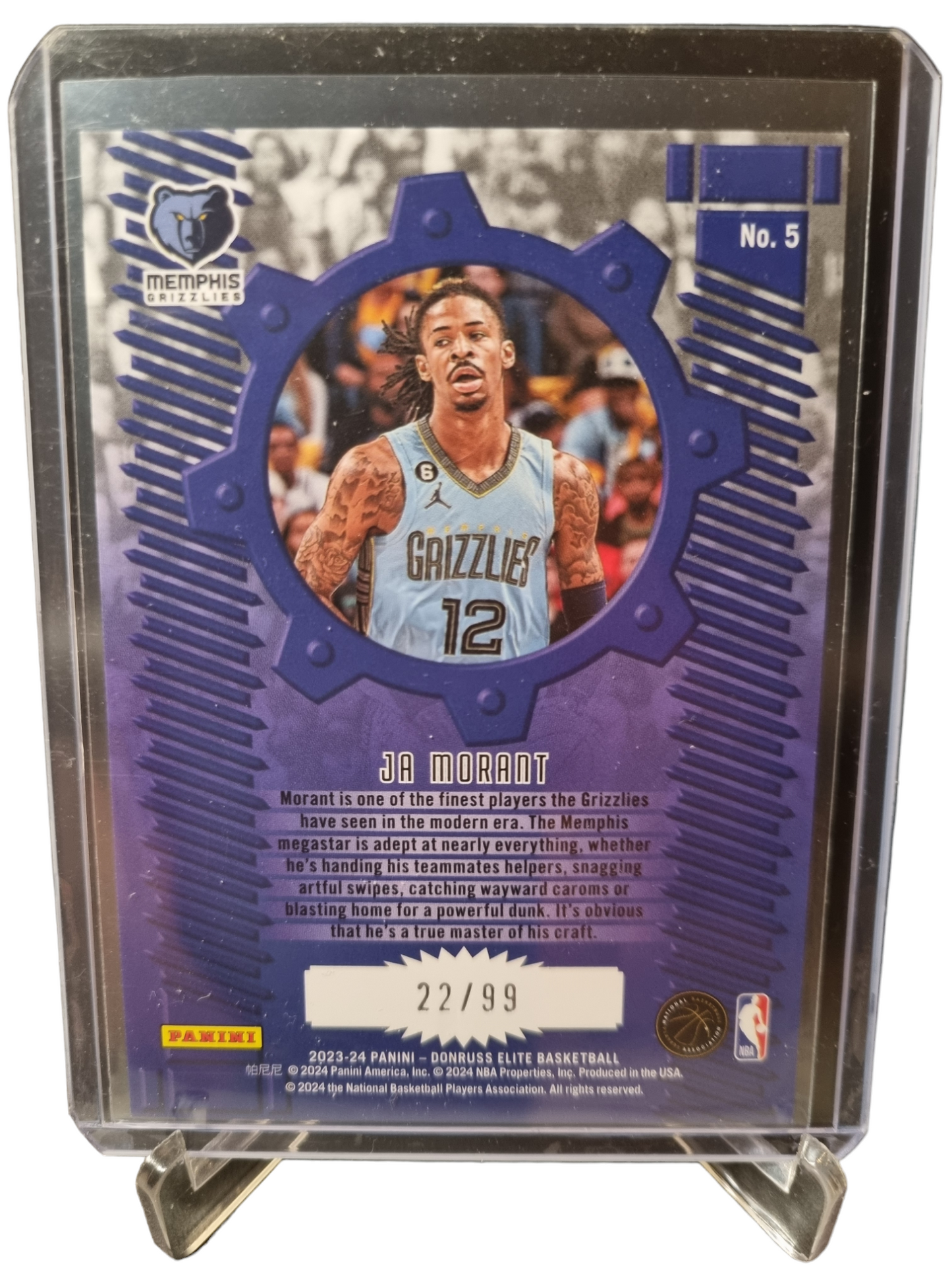 2023-24 Panini Donruss Elite #5 JA Morant Craftsman 22/99