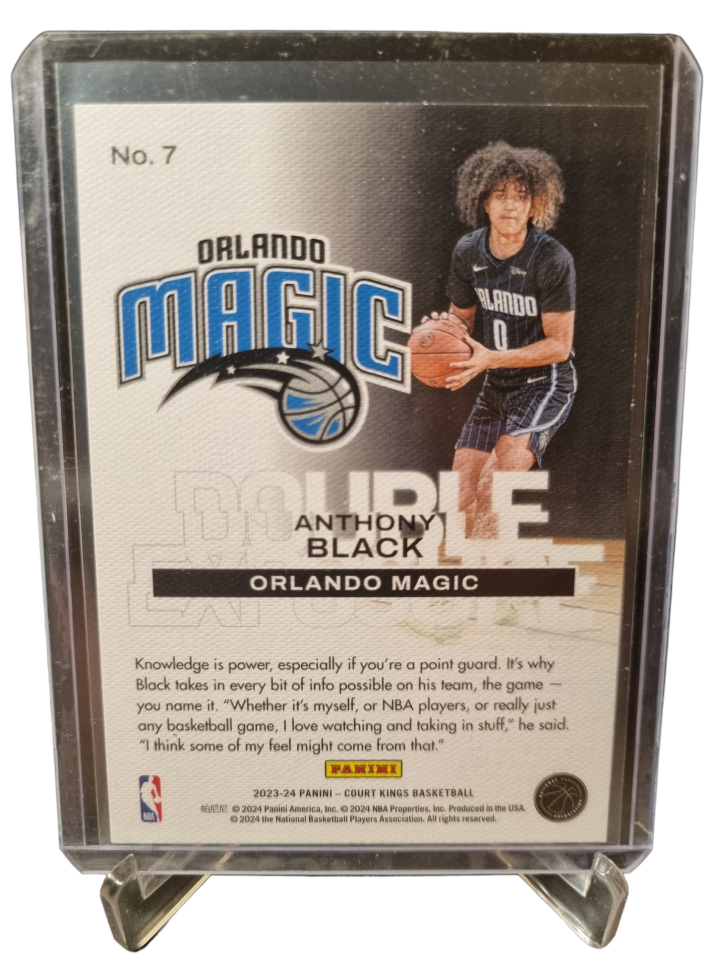 2023-24 Panini Court Kings #7 Anthony Black Rookie Card Double Exposure