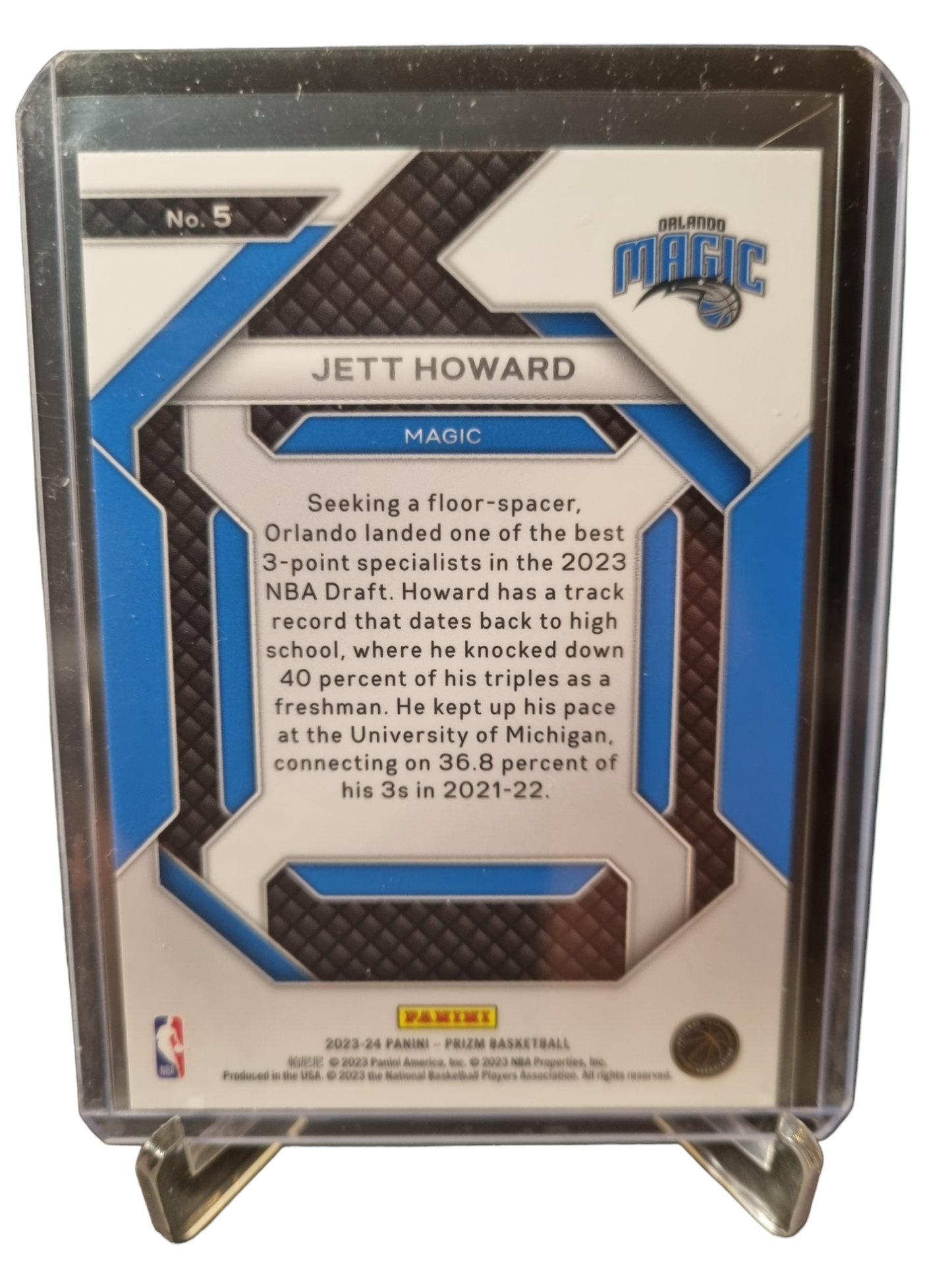 2023-24 Panini Prizm #5 Jett Howard Rookie Card Emergent