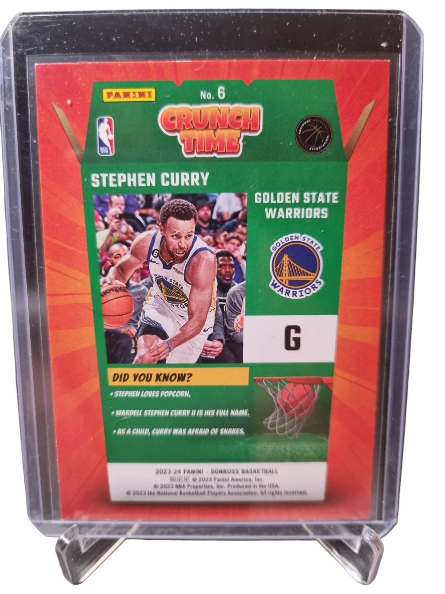 2023-24 Panini Donruss #6 Stephen Curry Crunch Time Purple Press Proof